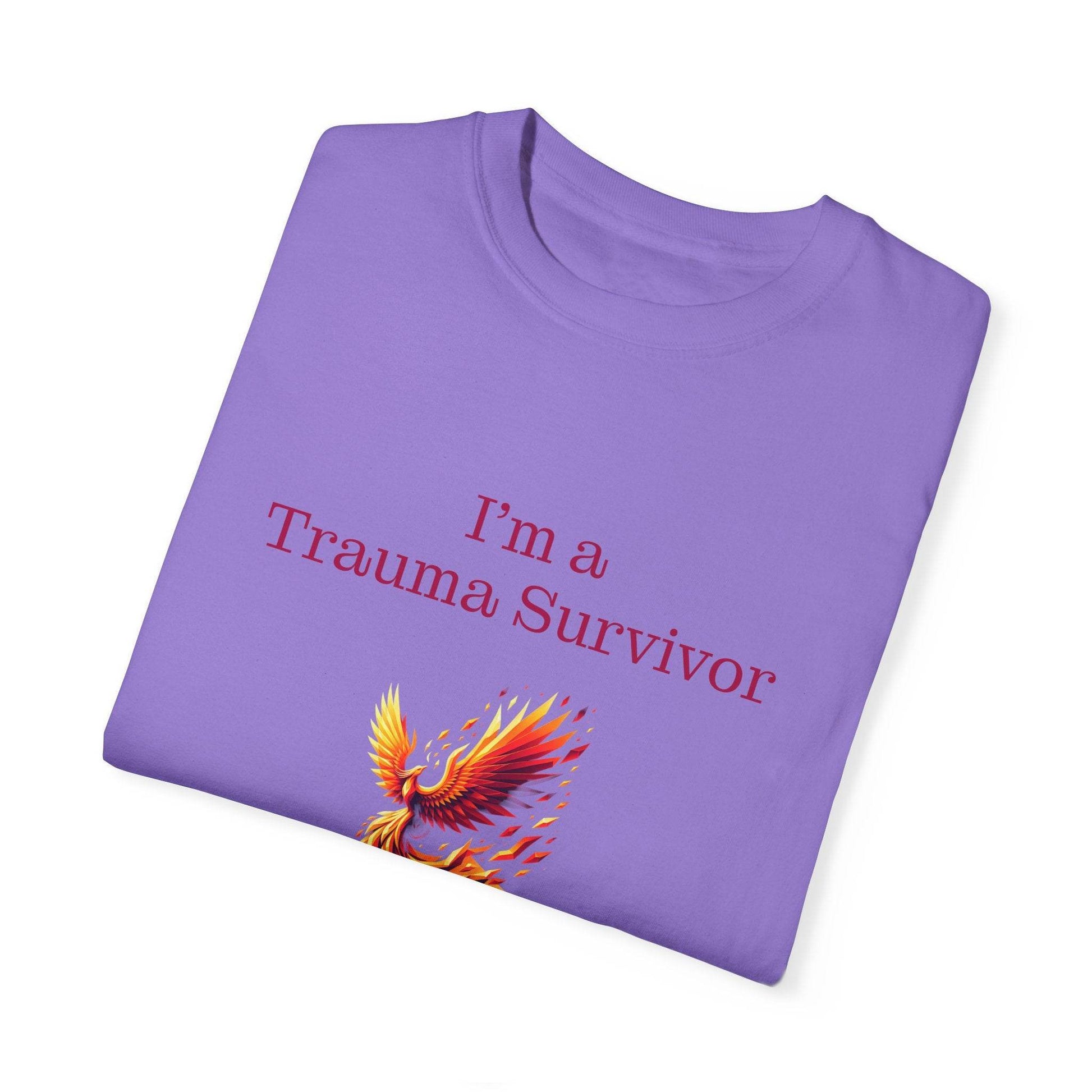 Trauma Survivor Unisex Garment-Dyed T-shirt - Inspirational Motivational Tee - The Dreamer's Bookshop.