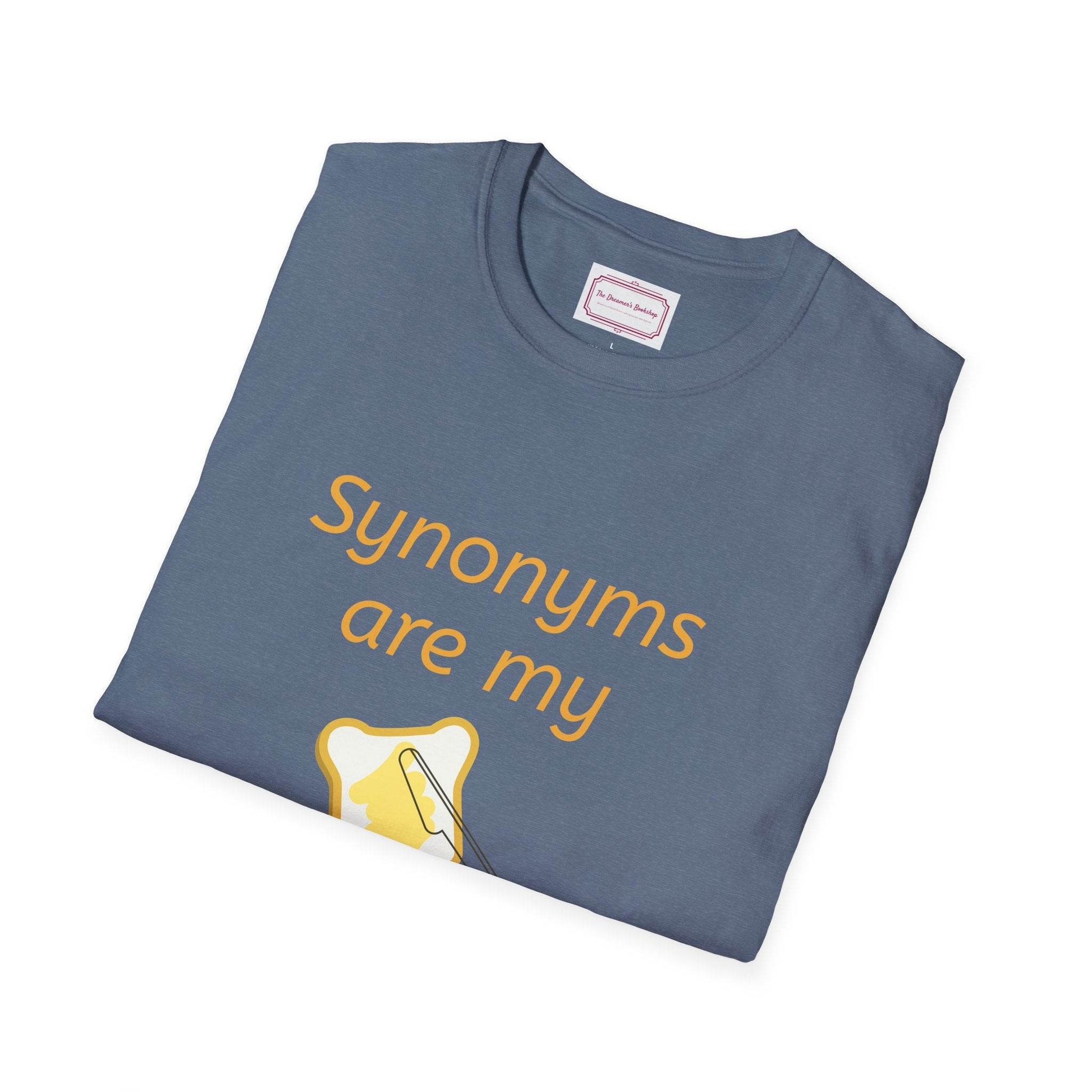 Synonyms Are My Jam Unisex Softstyle T-Shirt - Perfect Gift for Word Lovers - The Dreamer's Bookshop.