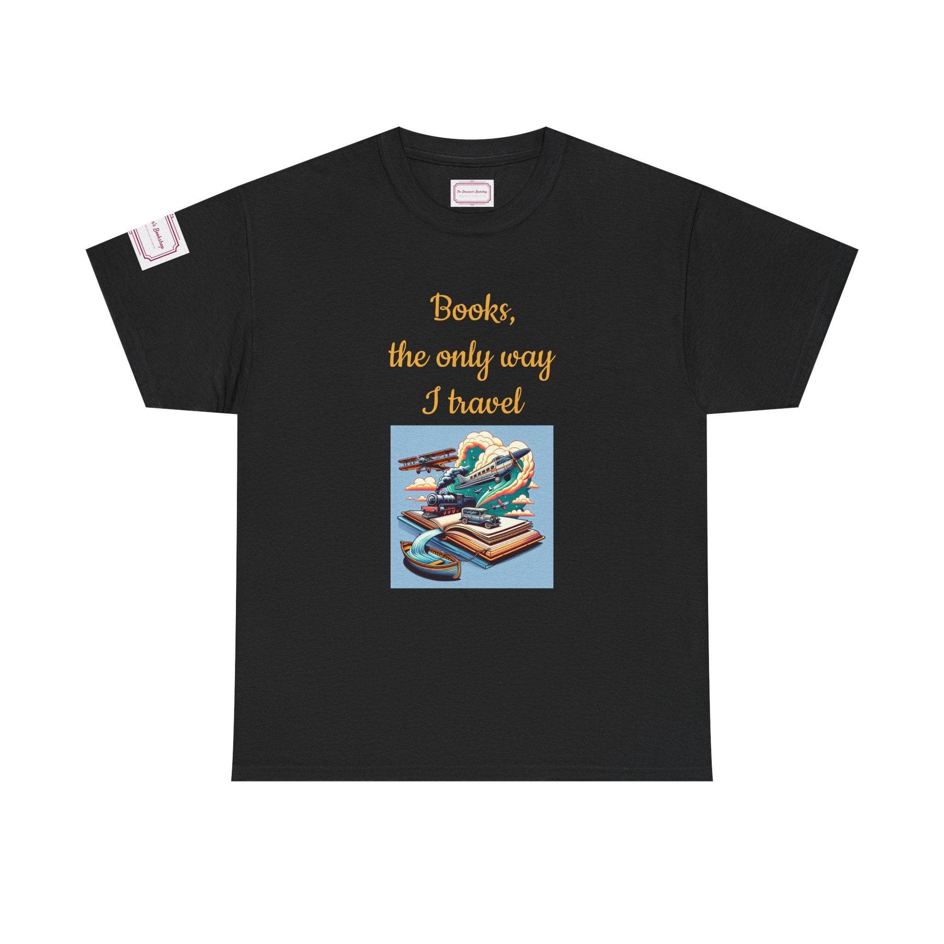 Travel - Unisex Heavy Cotton Tee - Perfect for Book Lovers - The Dreamer's Bookshop.