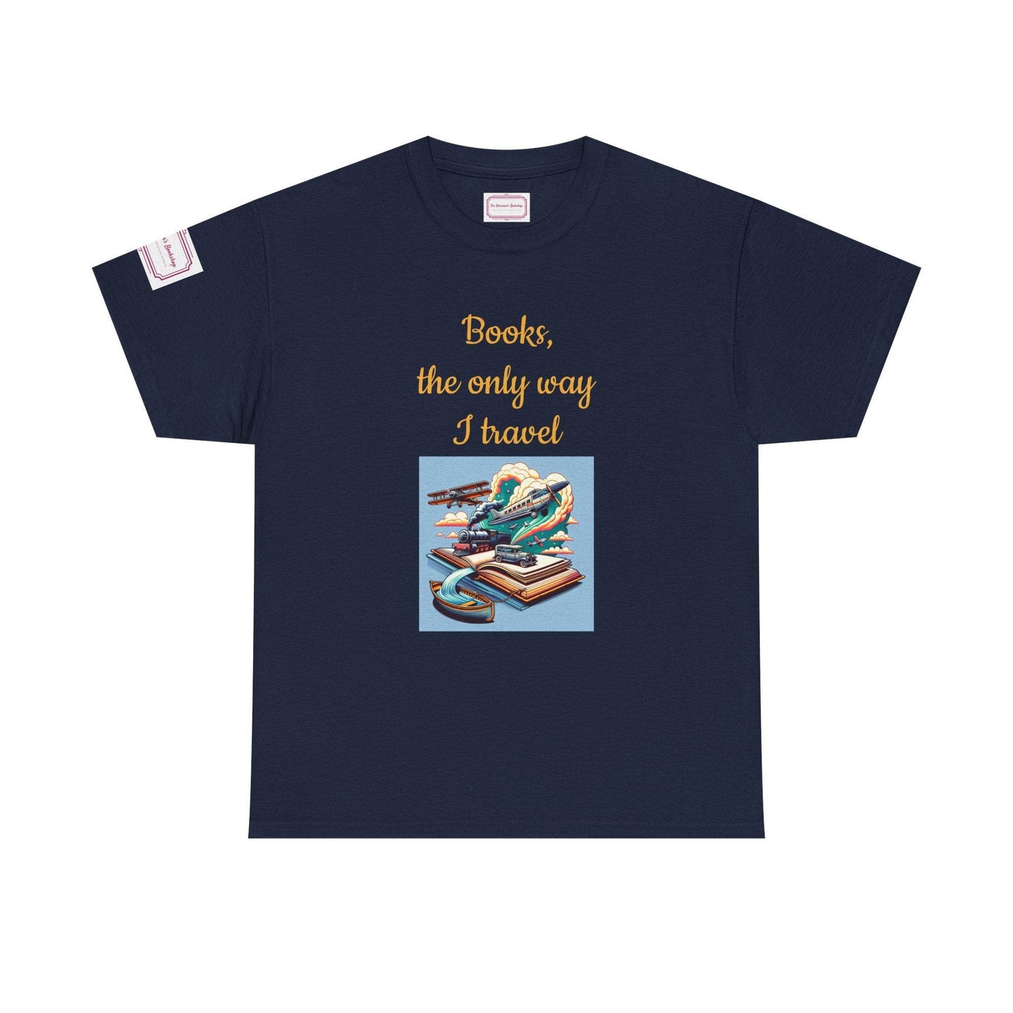 Travel - Unisex Heavy Cotton Tee - Perfect for Book Lovers - The Dreamer's Bookshop.