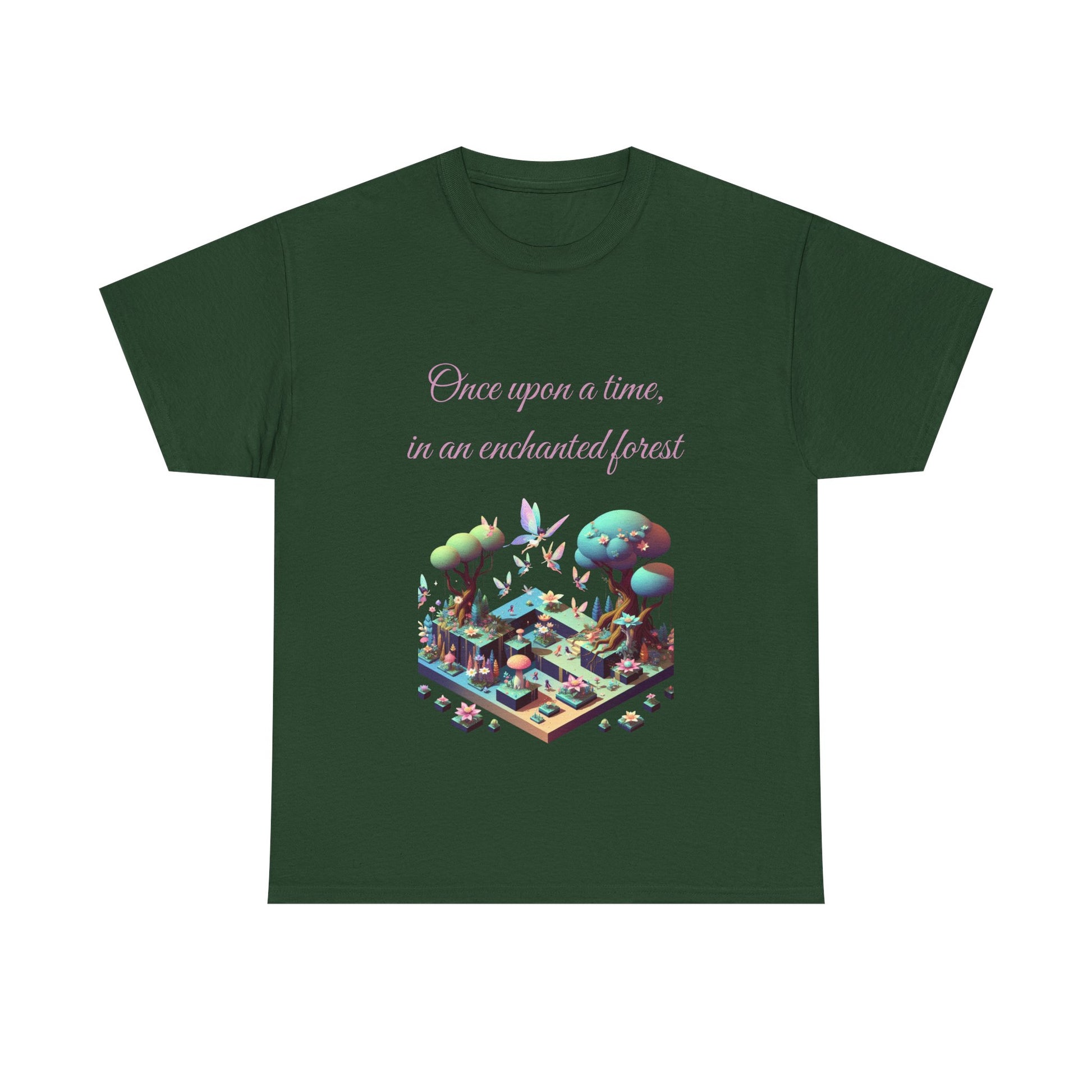 Book Lover's Unisex Heavy Cotton Tee - "Enchanted Forest" - The Dreamer's Bookshop.