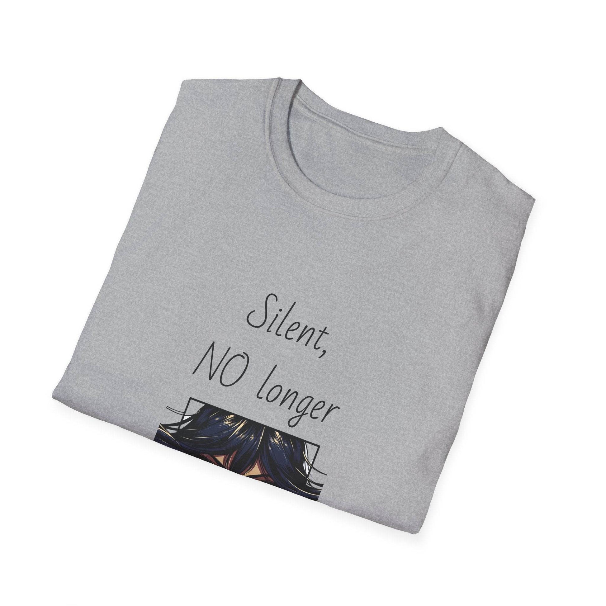 Fierce Survivor Unisex Softstyle T-Shirt - 'Silent, NO longer' - The Dreamer's Bookshop.