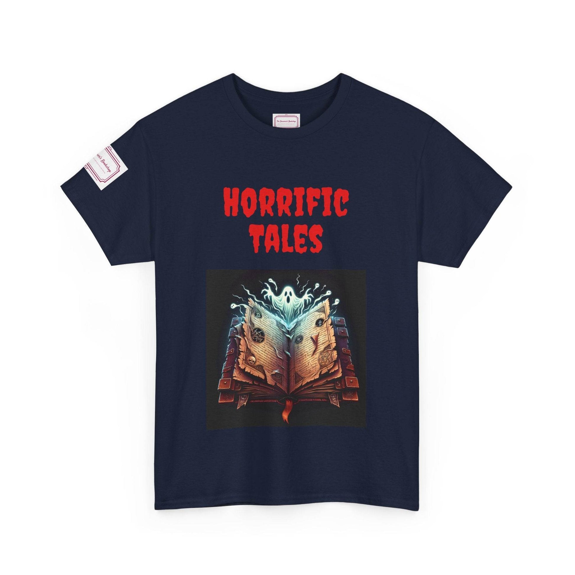 Horrific Tales - Unisex Heavy Cotton Tee - Perfect for Book Lovers - The Dreamer's Bookshop.