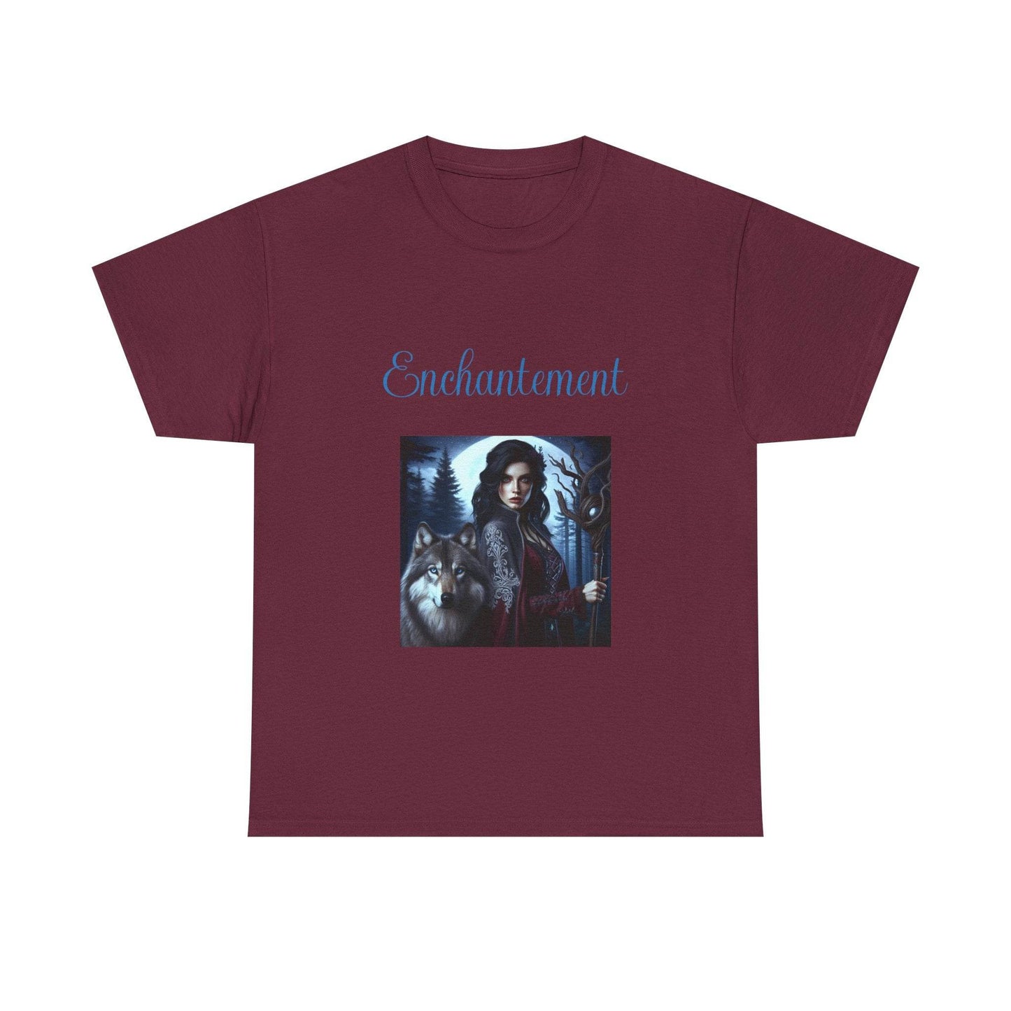 Enchanted Wolf Unisex Heavy Cotton Tee - The Dreamer's Bookshop.