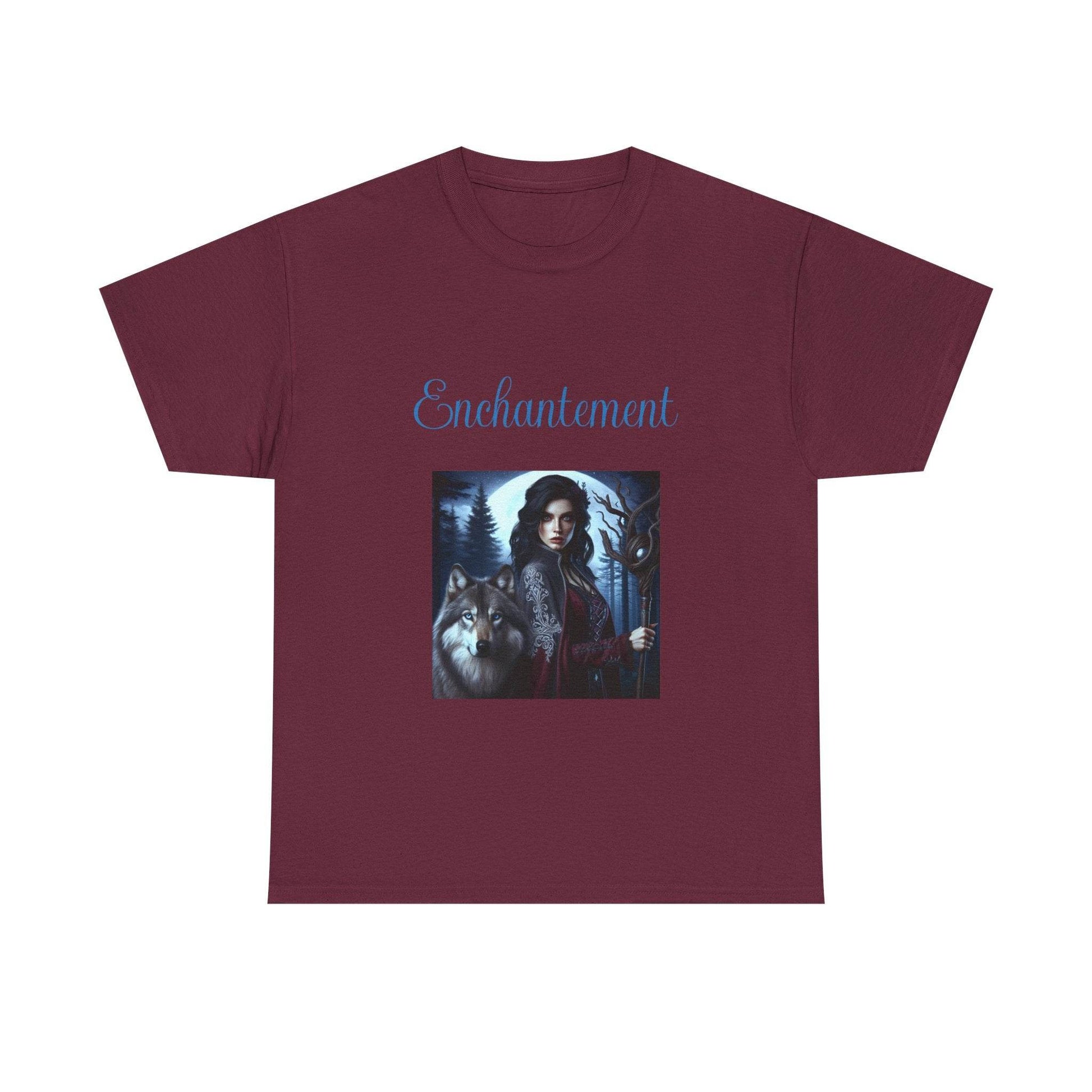 Enchanted Wolf Unisex Heavy Cotton Tee - The Dreamer's Bookshop.