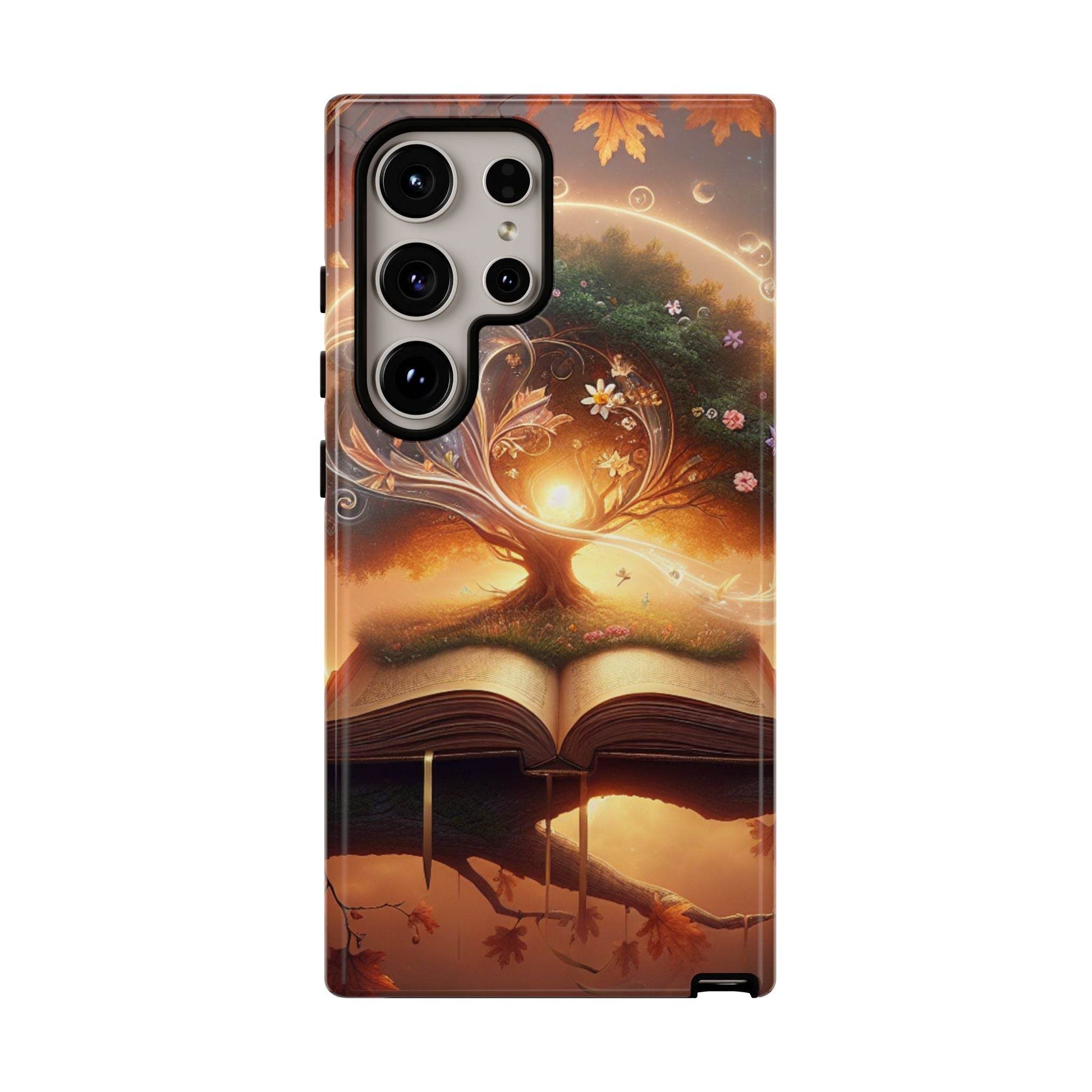 Nature-Inspired iPhone & Samsung Phone Case with Tree of Life Design - The Dreamer's Bookshop.