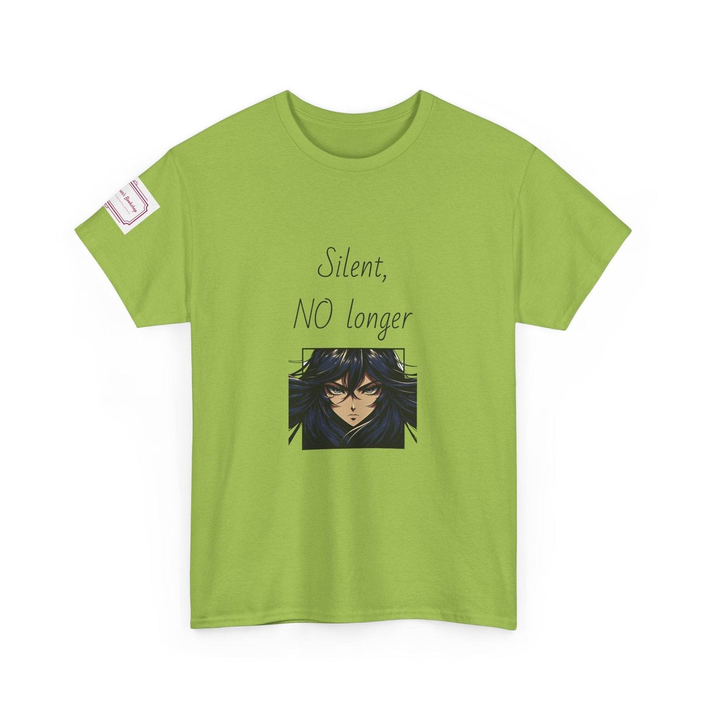 Silent, NO longer - Inspirational Unisex Heavy Cotton Tee - The Dreamer's Bookshop.