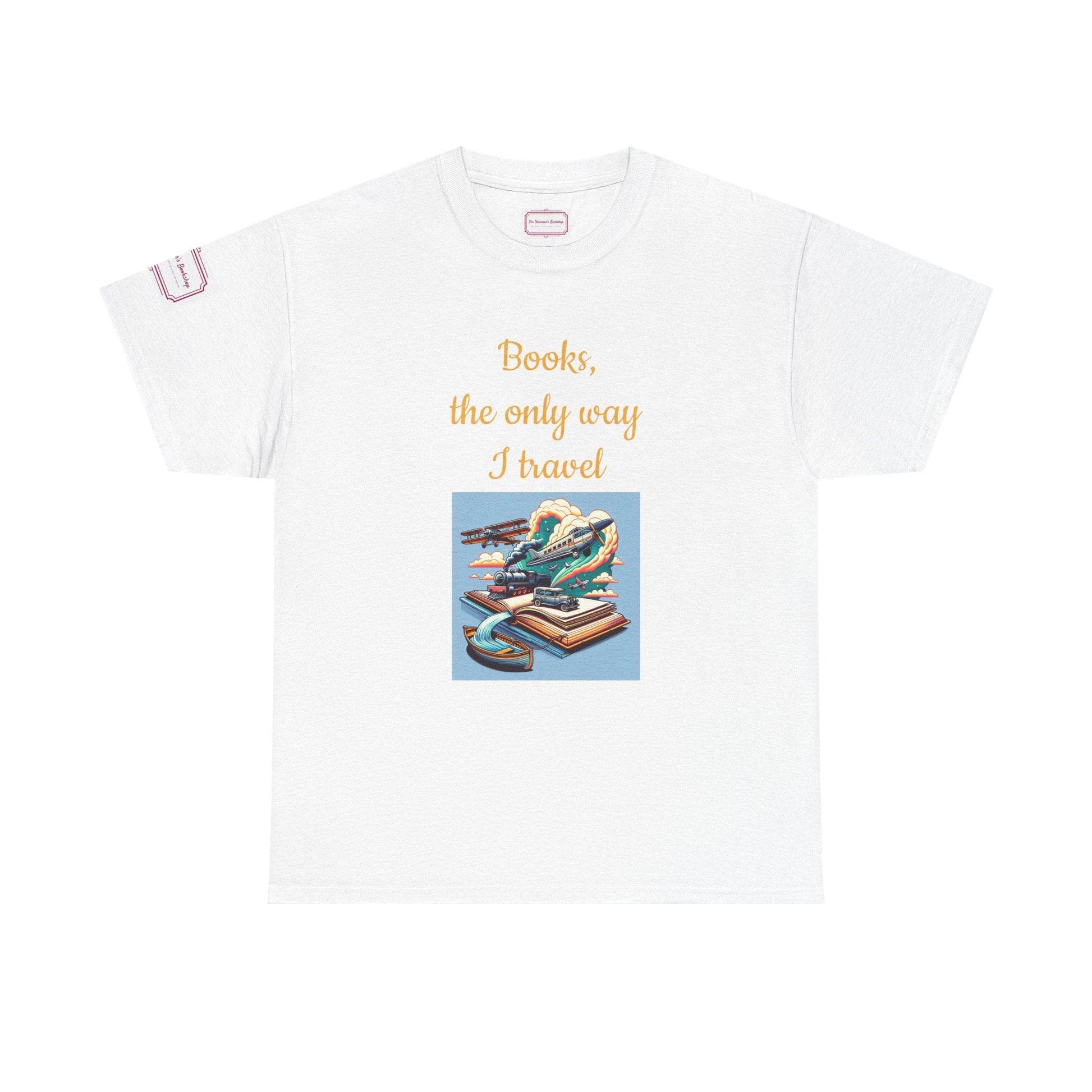 Travel - Unisex Heavy Cotton Tee - Perfect for Book Lovers - The Dreamer's Bookshop.
