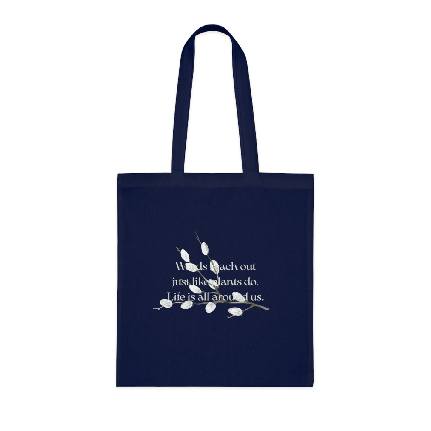 Inspirational Cotton Tote Bag - "Words Reach Out" by The Dreamer's Bookshop