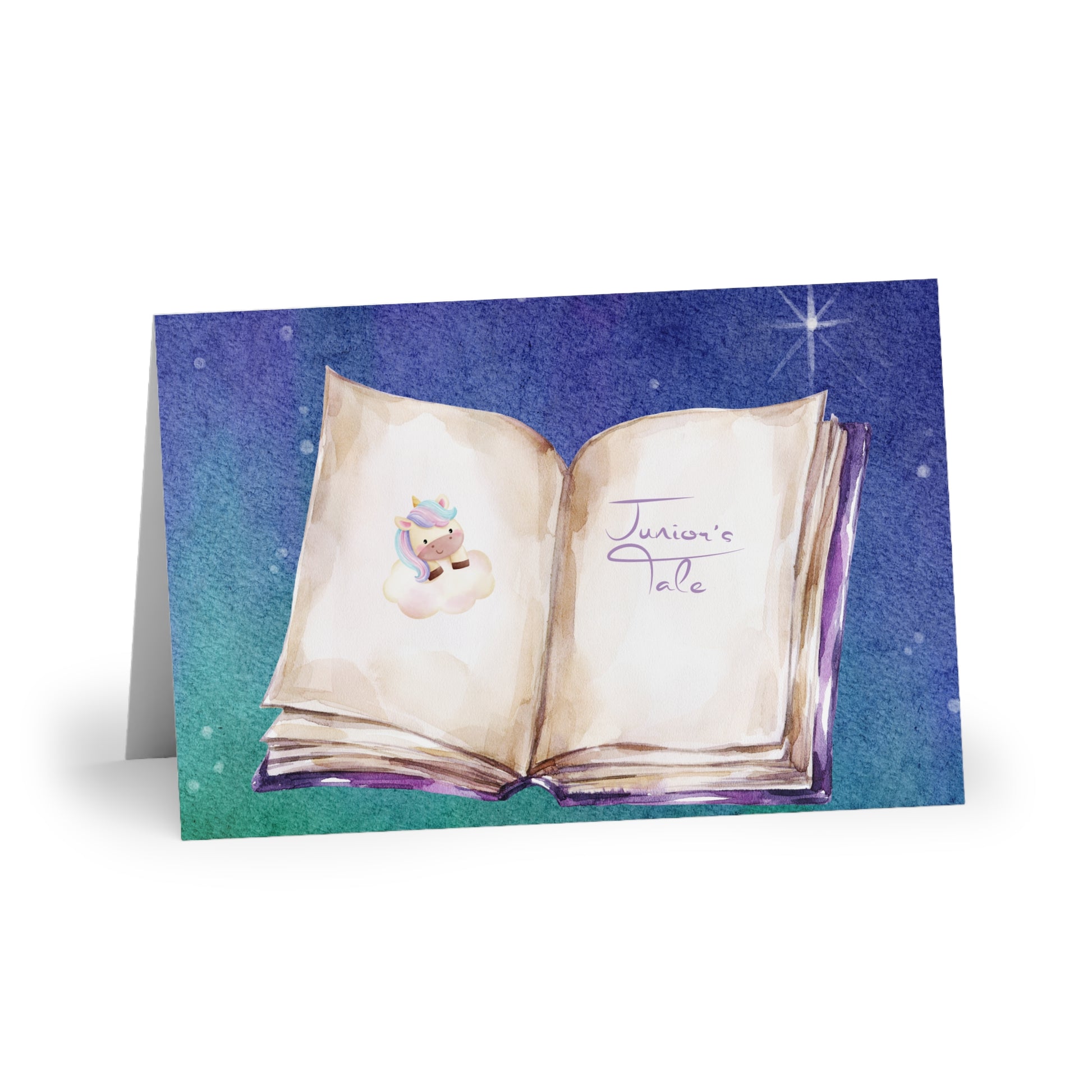 The Dreamer's Bookshop Cute "Junior's Tale" Baby Card - The Dreamer's Bookshop.