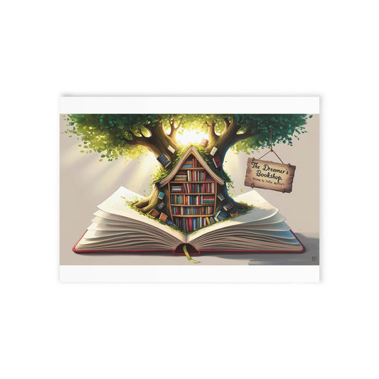 The Dreamer's Bookshop - Tree and Books Card - The Dreamer's Bookshop.