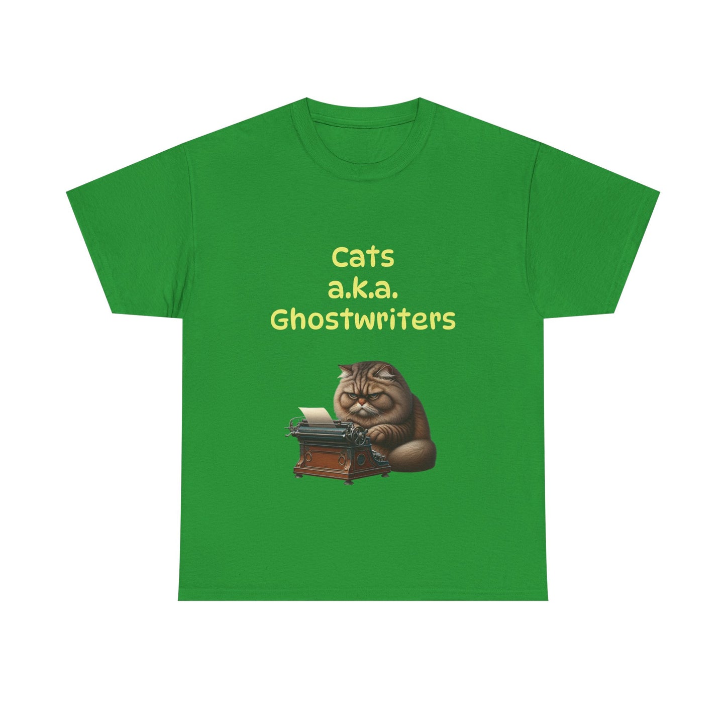 Book Lover's Unisex Heavy Cotton Tee - "Cats Ghostwriters" - The Dreamer's Bookshop.