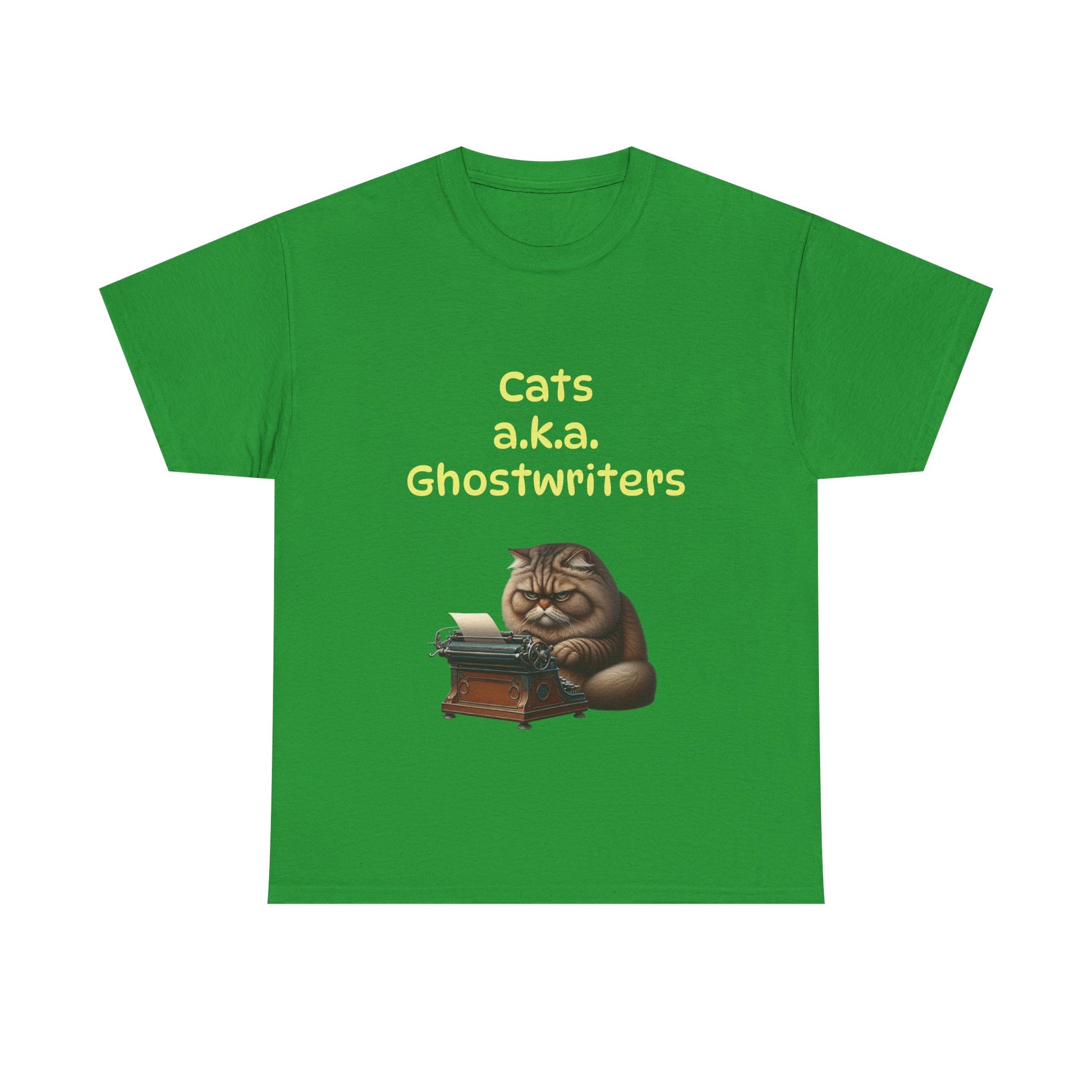 Book Lover's Unisex Heavy Cotton Tee - "Cats Ghostwriters" - The Dreamer's Bookshop.