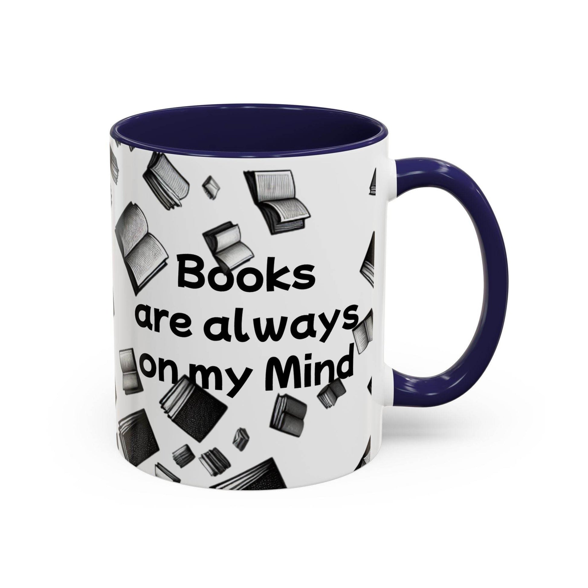 Books on My Mind Accent Coffee Mug - Perfect for Book Lovers - The Dreamer's Bookshop.