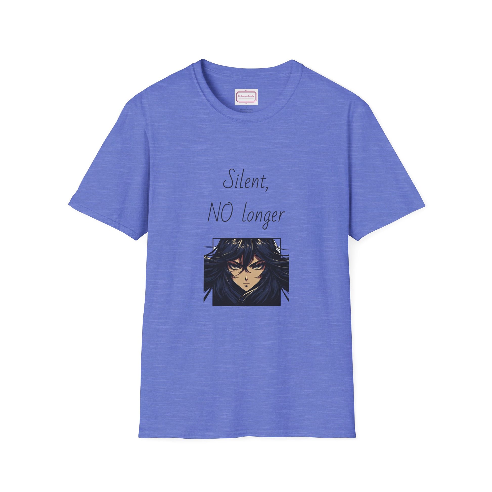 Inspirational Unisex Softstyle T-Shirt - "Silent, NO longer" - The Dreamer's Bookshop.