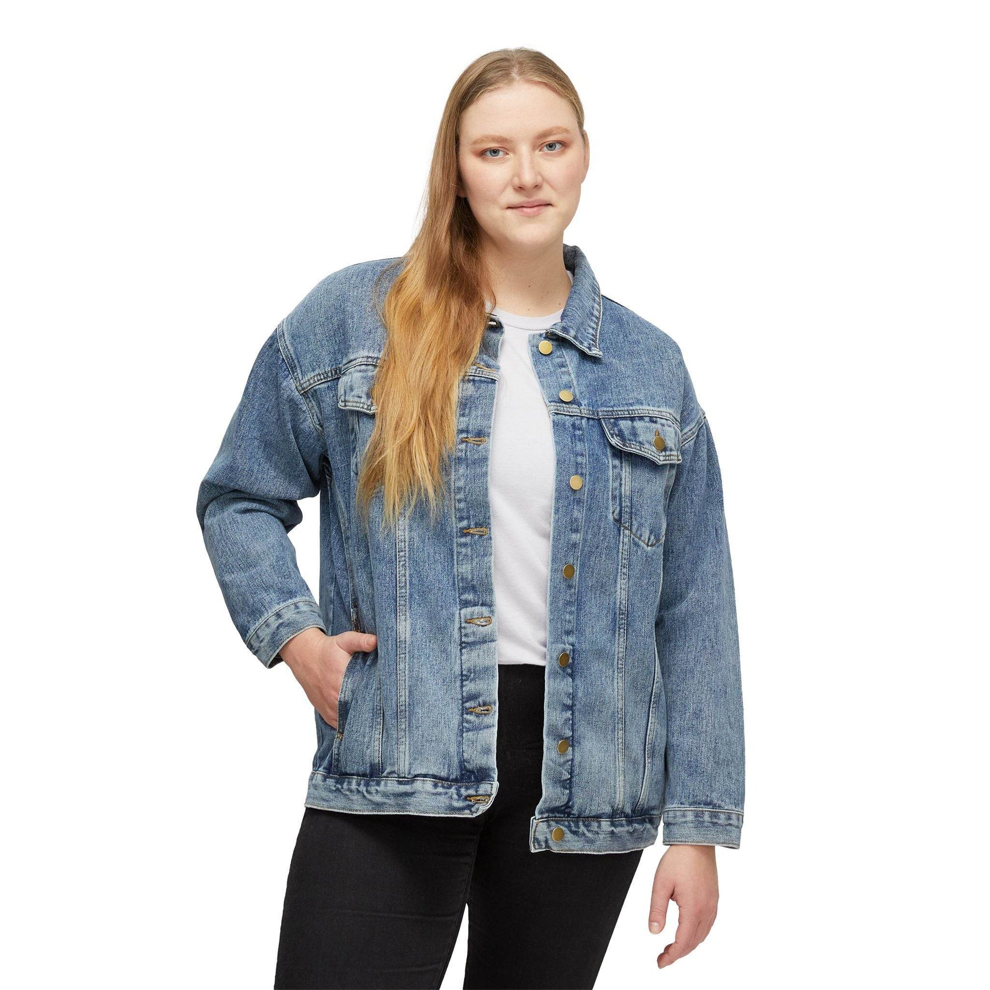 Women’s Denim Jacket with Inspirational Quote - Perfect Summer Layering - The Dreamer's Bookshop.