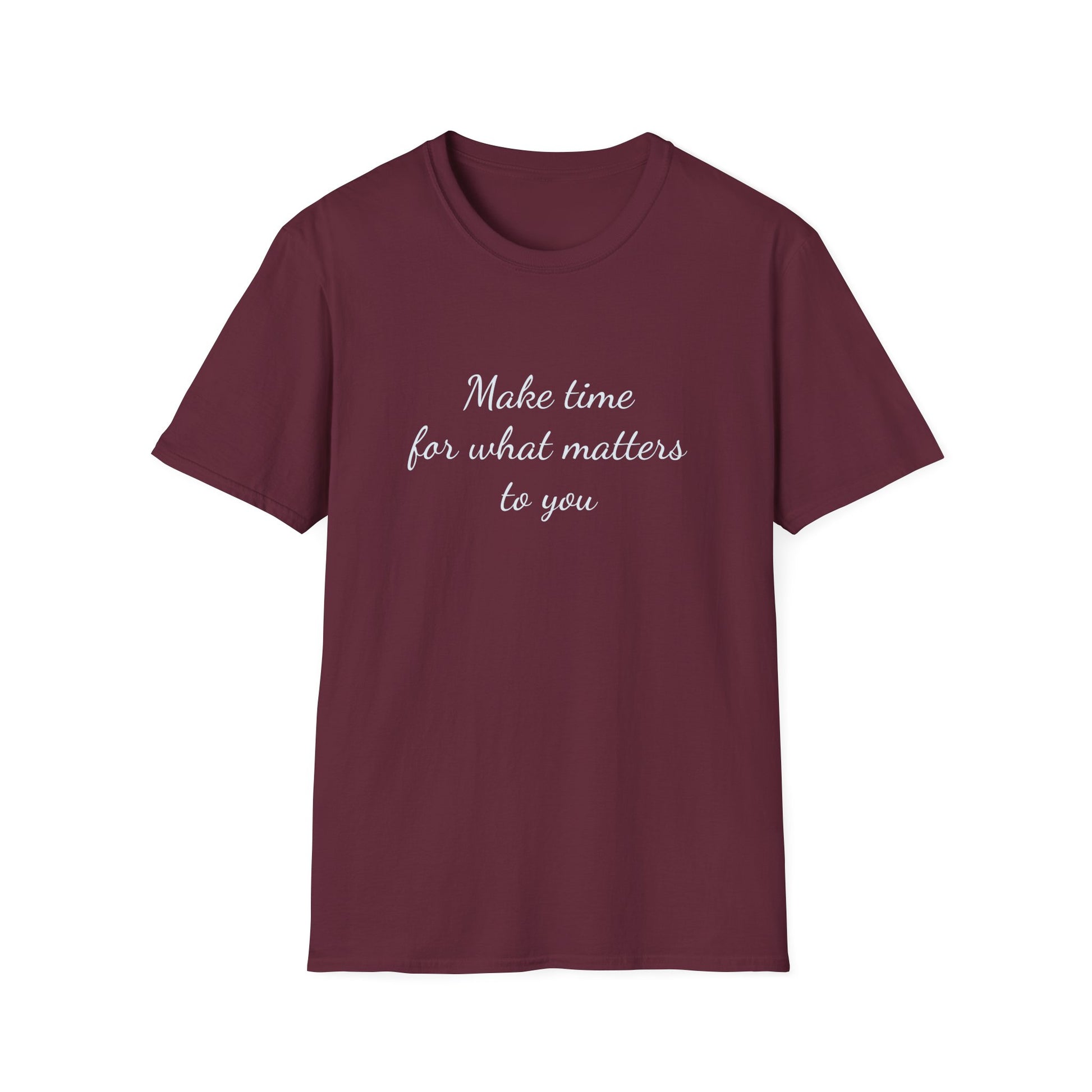 Inspirational Unisex T-Shirt - "Make Time" - The Dreamer's Bookshop.