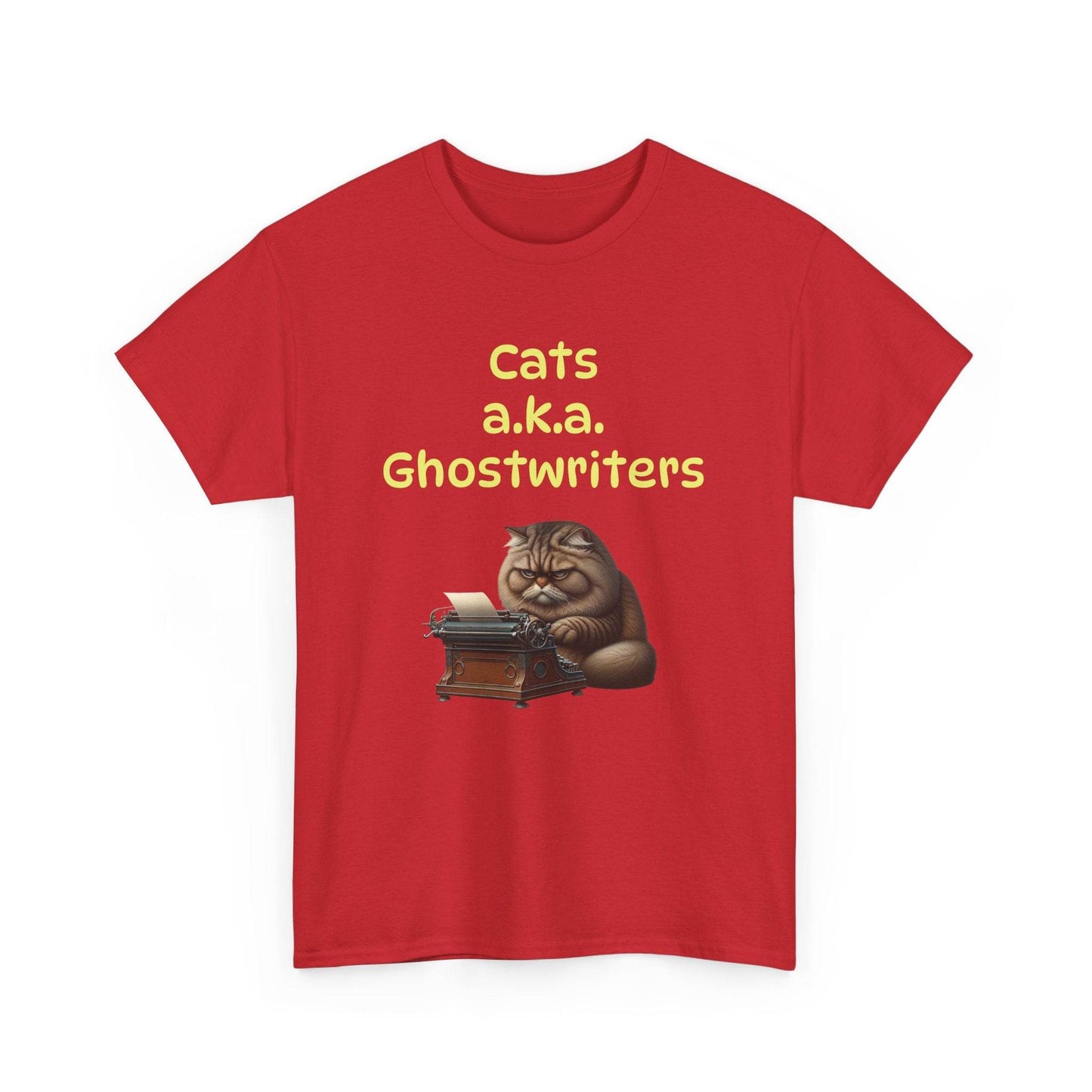 Cats Ghostwriters - A Unisex Heavy Cotton Tee - Perfect Gift for Book Lovers - The Dreamer's Bookshop.