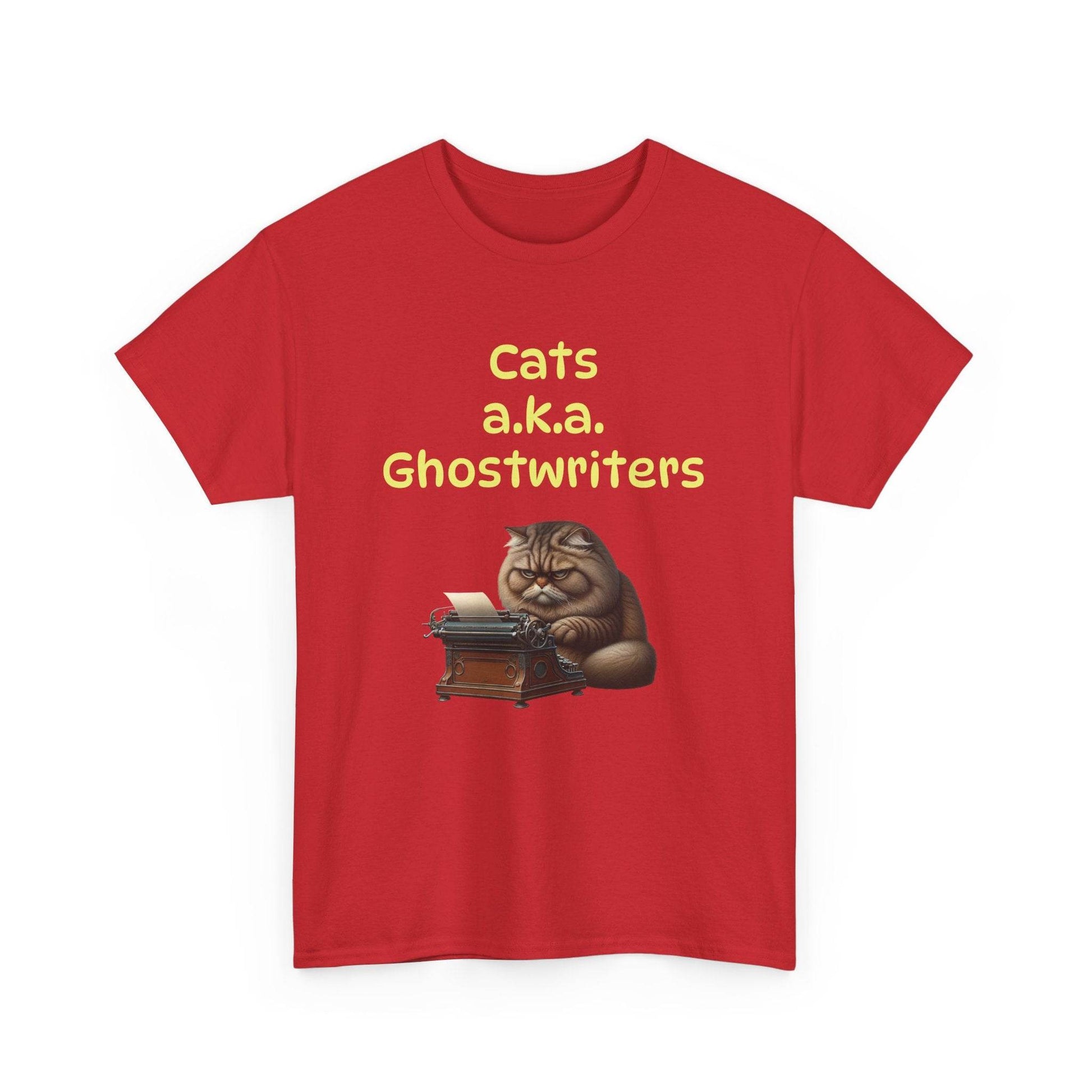 Cats Ghostwriters - A Unisex Heavy Cotton Tee - Perfect Gift for Book Lovers - The Dreamer's Bookshop.