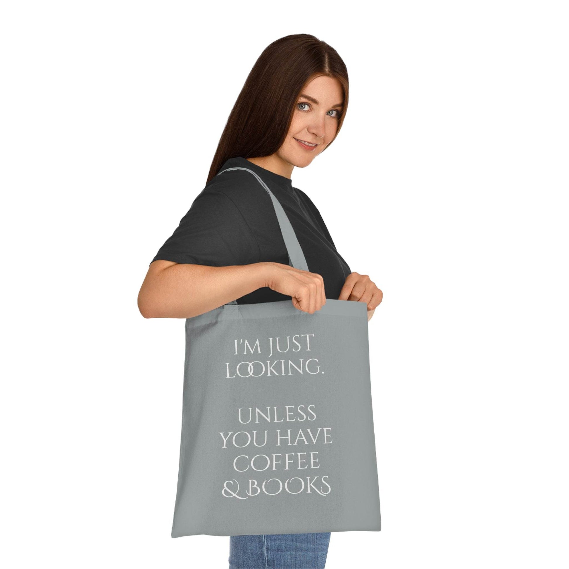 Coffee & Books Cotton Tote - Perfect for Book Lovers - The Dreamer's Bookshop.