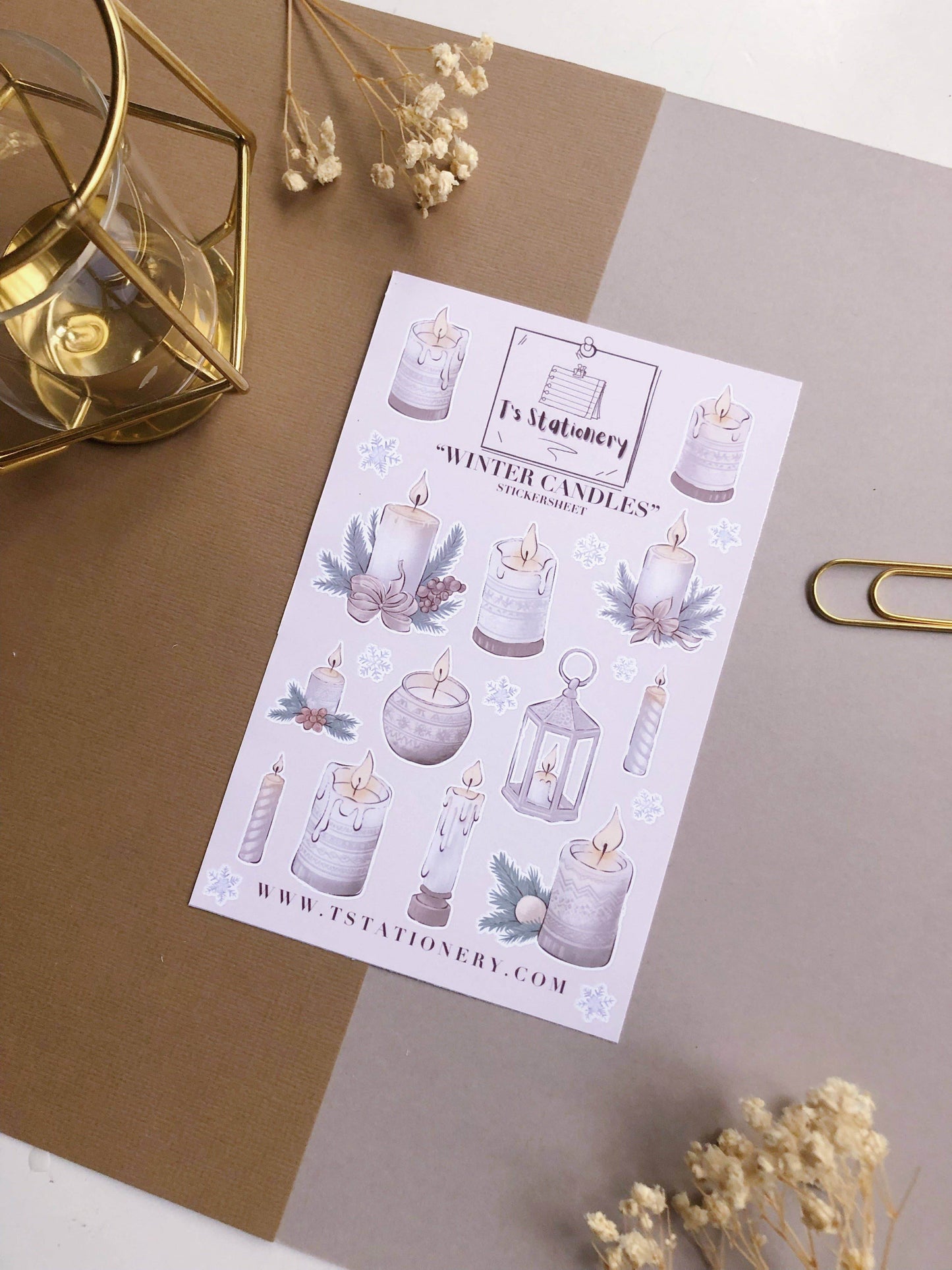 T's Stationery - „Winterkaarsen” - The Dreamer's Bookshop.