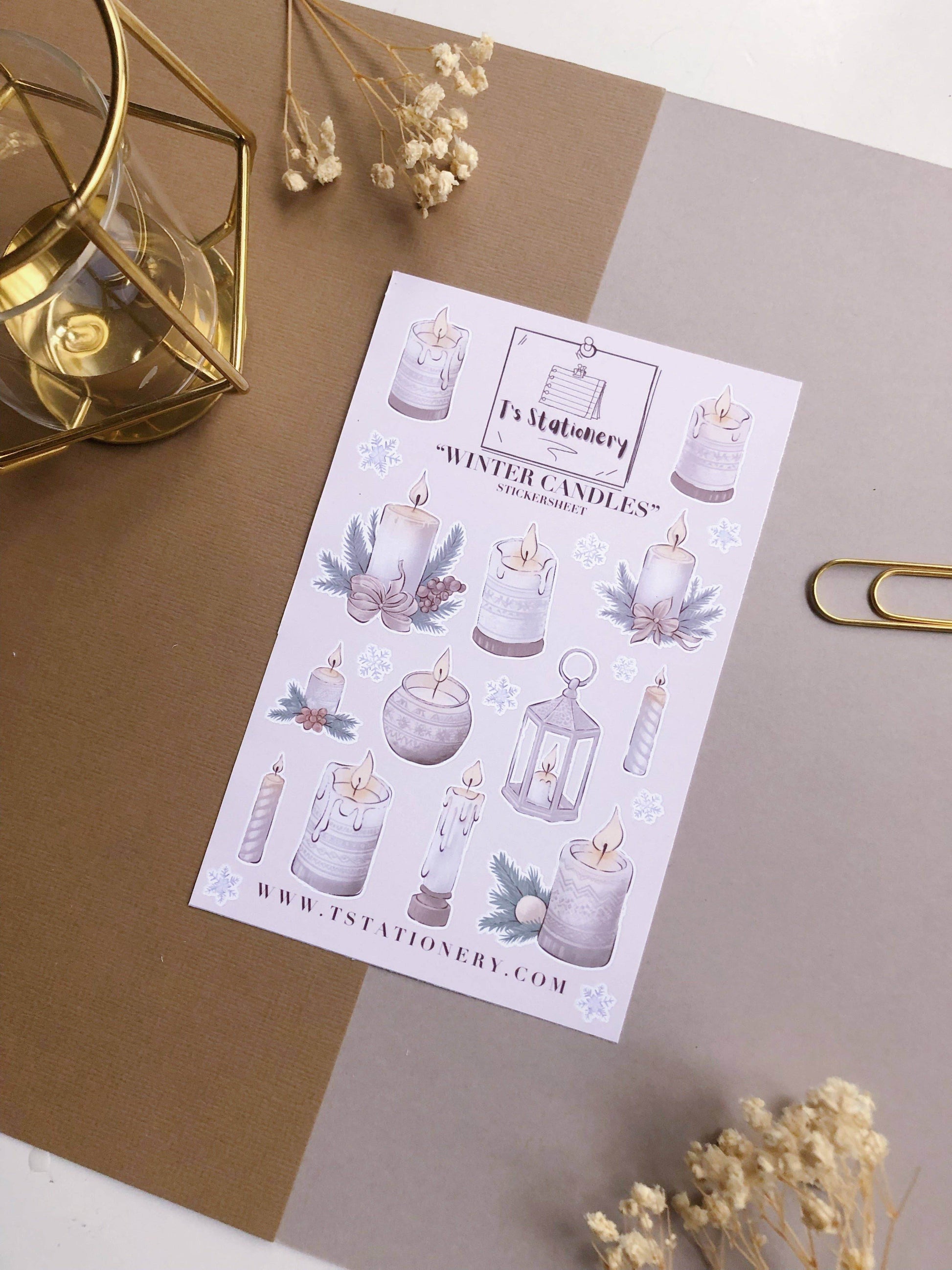 T's Stationery - „Winterkaarsen” - The Dreamer's Bookshop.
