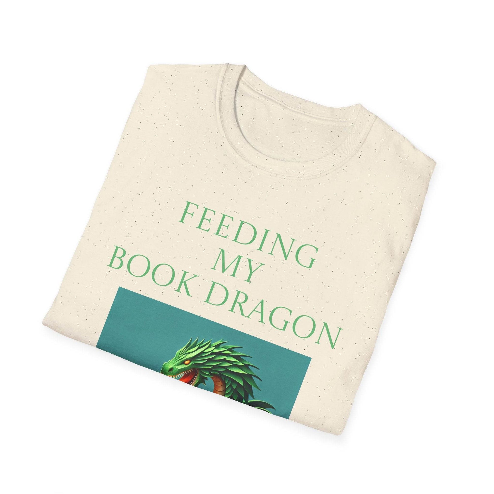Unisex Softstyle T-Shirt - 'Book Dragon' - The Dreamer's Bookshop.