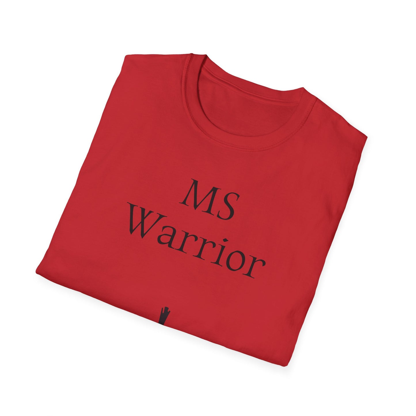 M.S. Warrior Unisex Softstyle T-Shirt - Empowering Graphic Tee for Women's Health Awareness