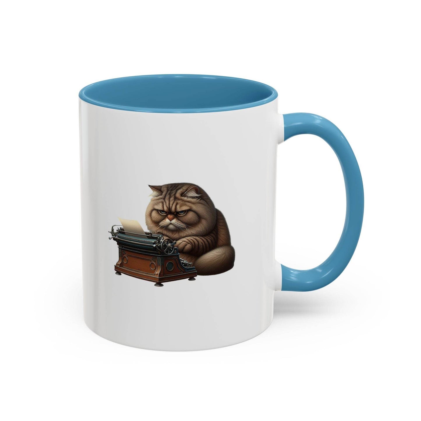Grumpy Writer Cat Coffee Mug - Cute Gift for Book Lovers - The Dreamer's Bookshop.