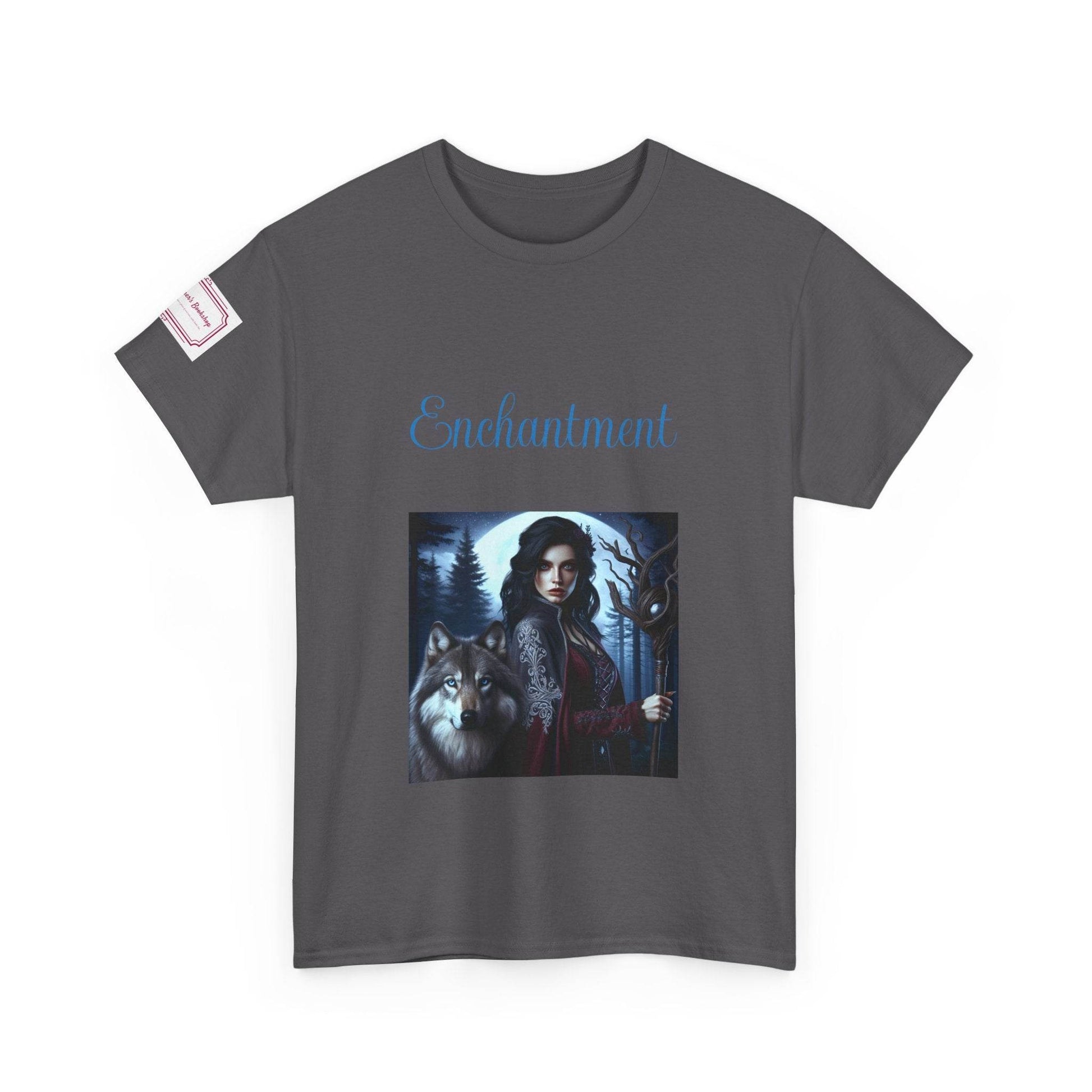 Enchanting Wolf Graphic Unisex Heavy Cotton Tee - The Dreamer's Bookshop.