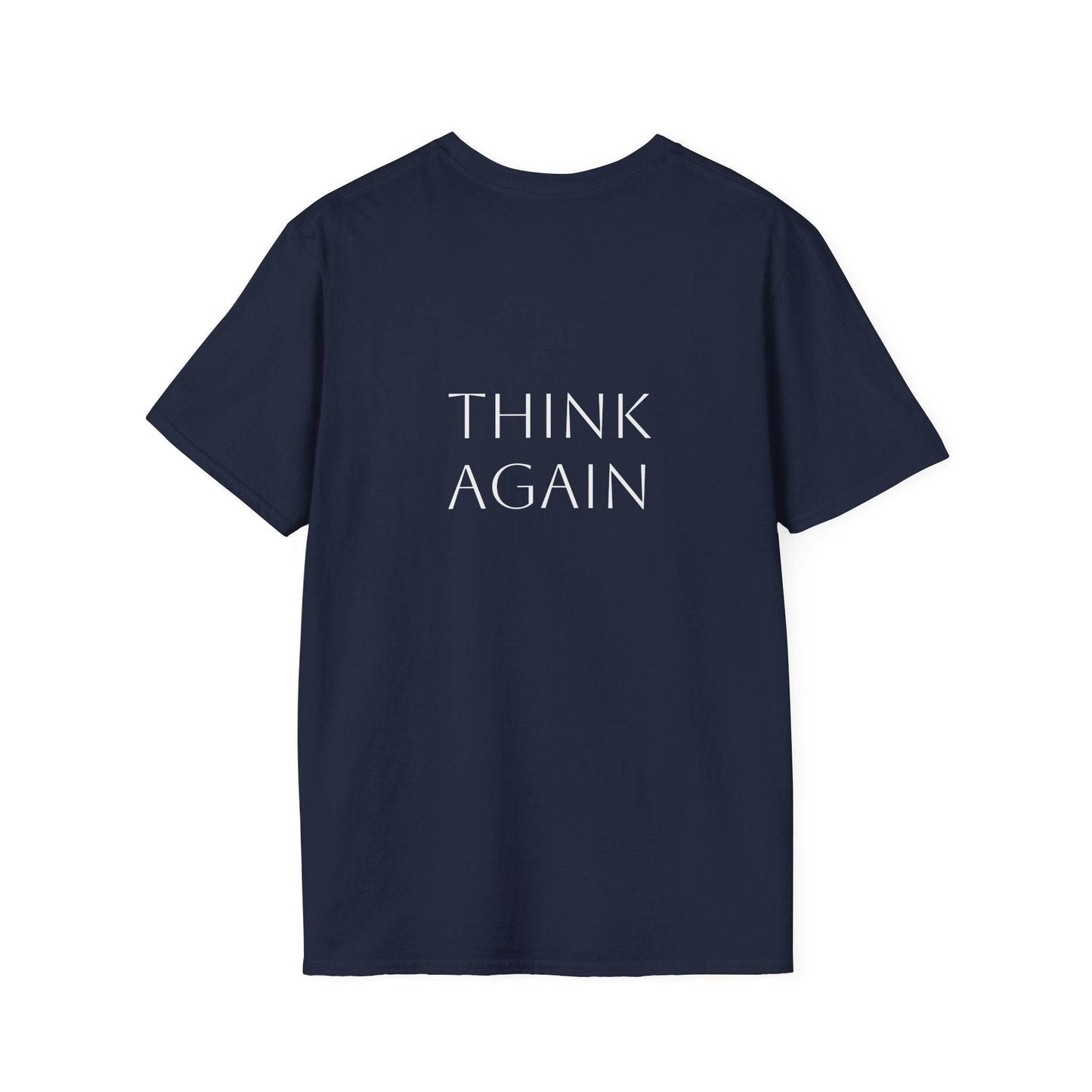 Unisex Softstyle T-Shirt - 'Think Again' - The Dreamer's Bookshop.
