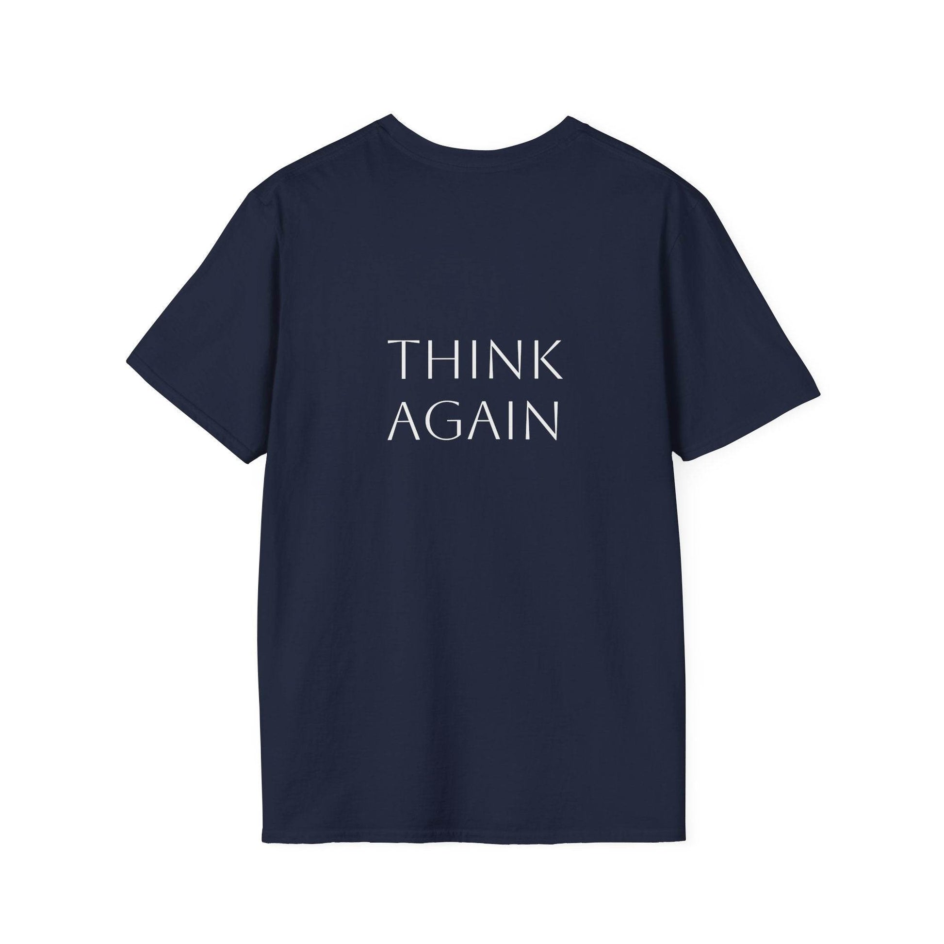 Unisex Softstyle T-Shirt - 'Think Again' - The Dreamer's Bookshop.