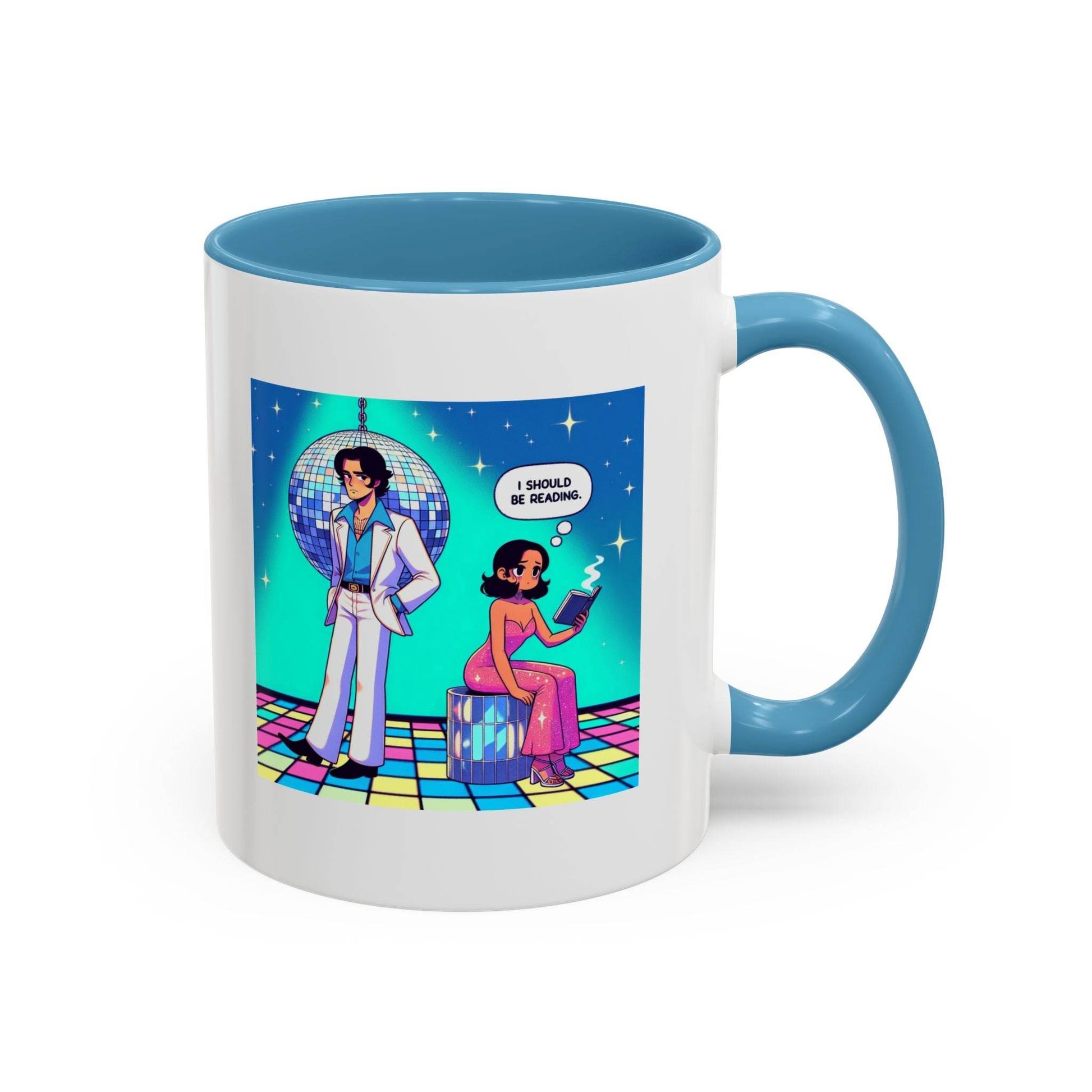 Party Vibe Accent Coffee Mug - Fun Reading Motivation Design - The Dreamer's Bookshop.