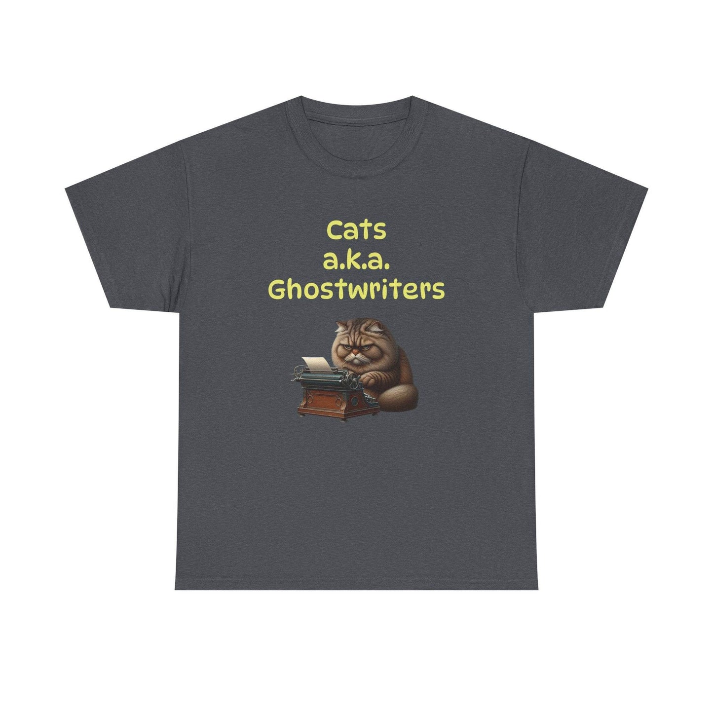 Cats Ghostwriters - A Unisex Heavy Cotton Tee - Perfect Gift for Book Lovers - The Dreamer's Bookshop.