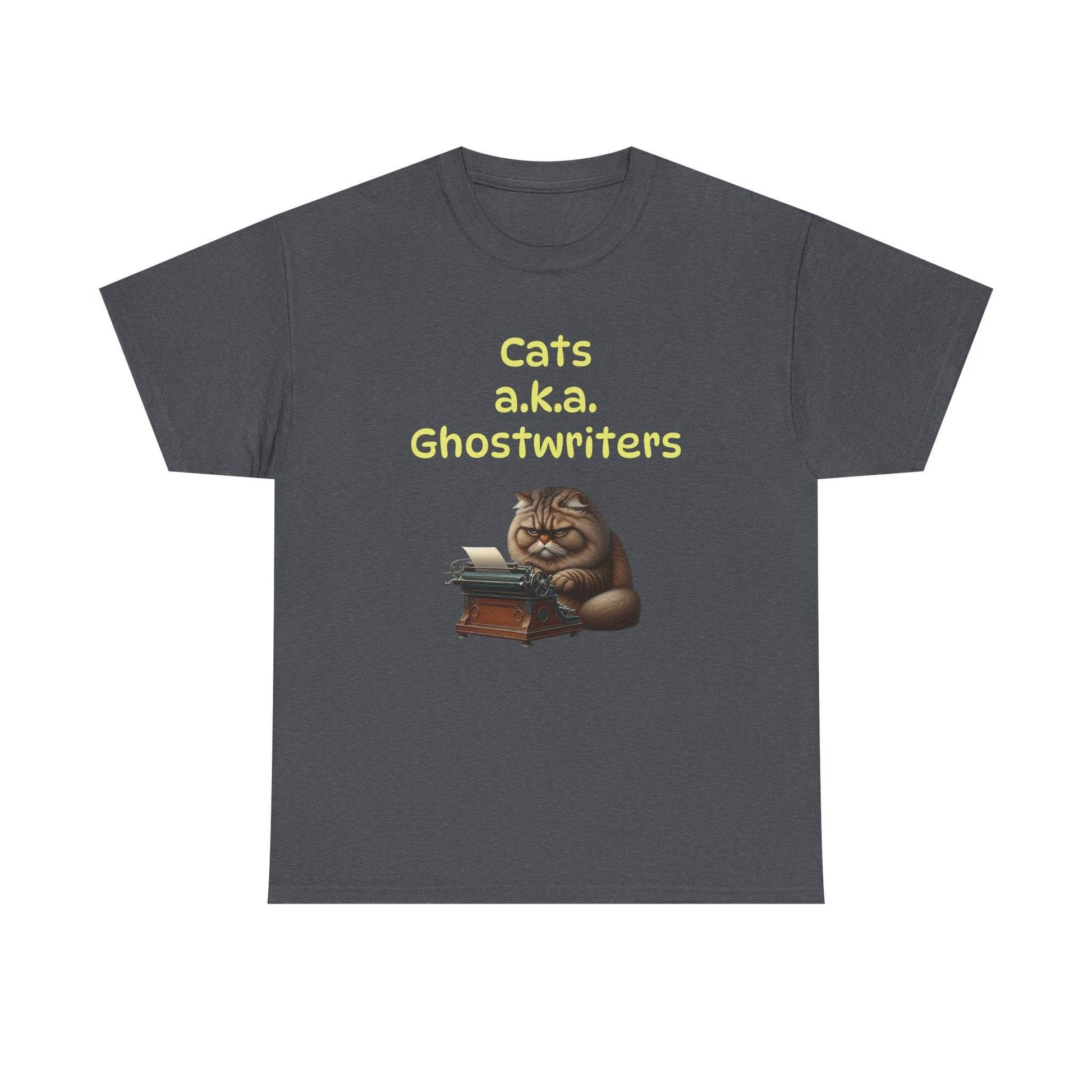 Cats Ghostwriters - A Unisex Heavy Cotton Tee - Perfect Gift for Book Lovers - The Dreamer's Bookshop.