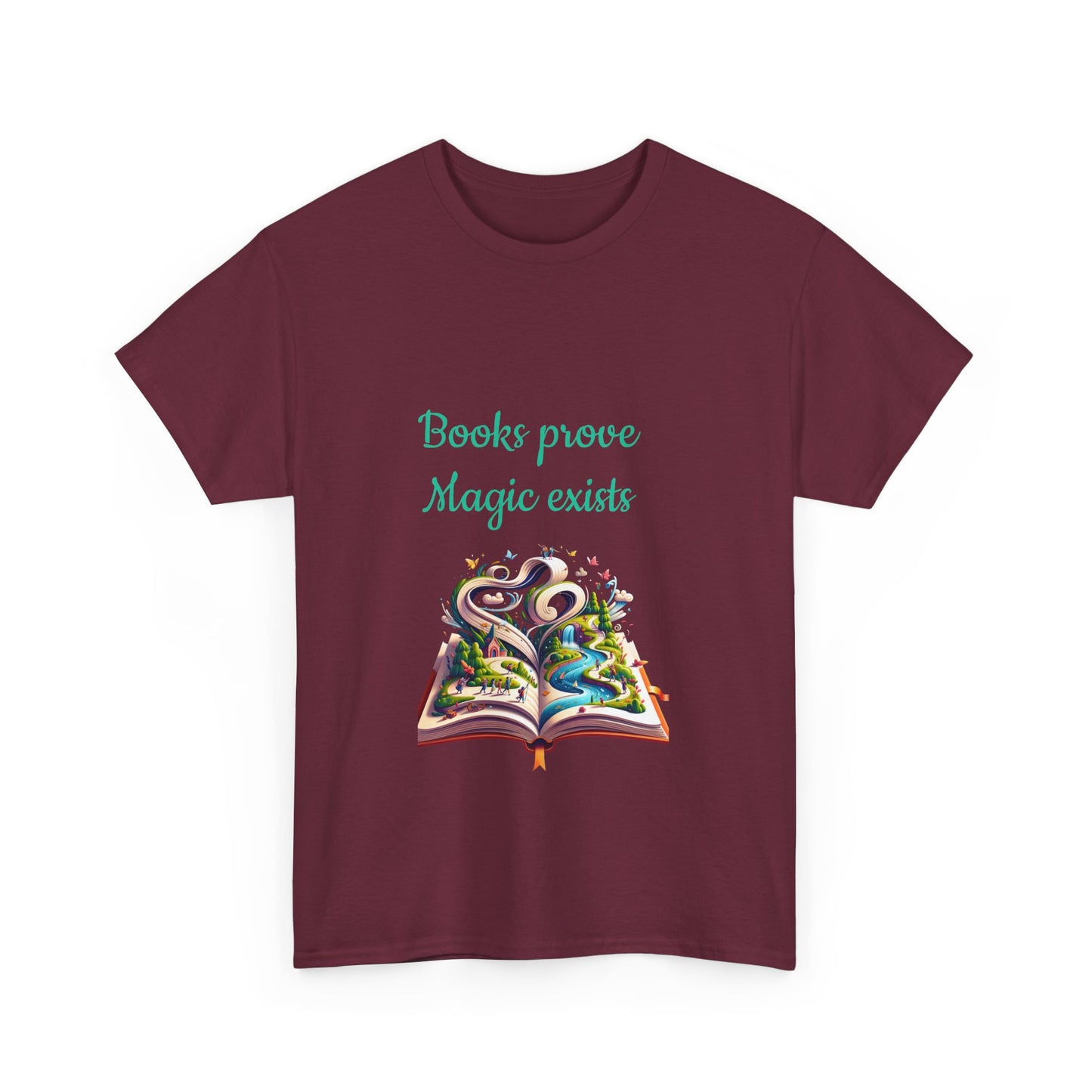 Book Lover's Unisex Heavy Cotton Tee - "Magic Exists" - The Dreamer's Bookshop.
