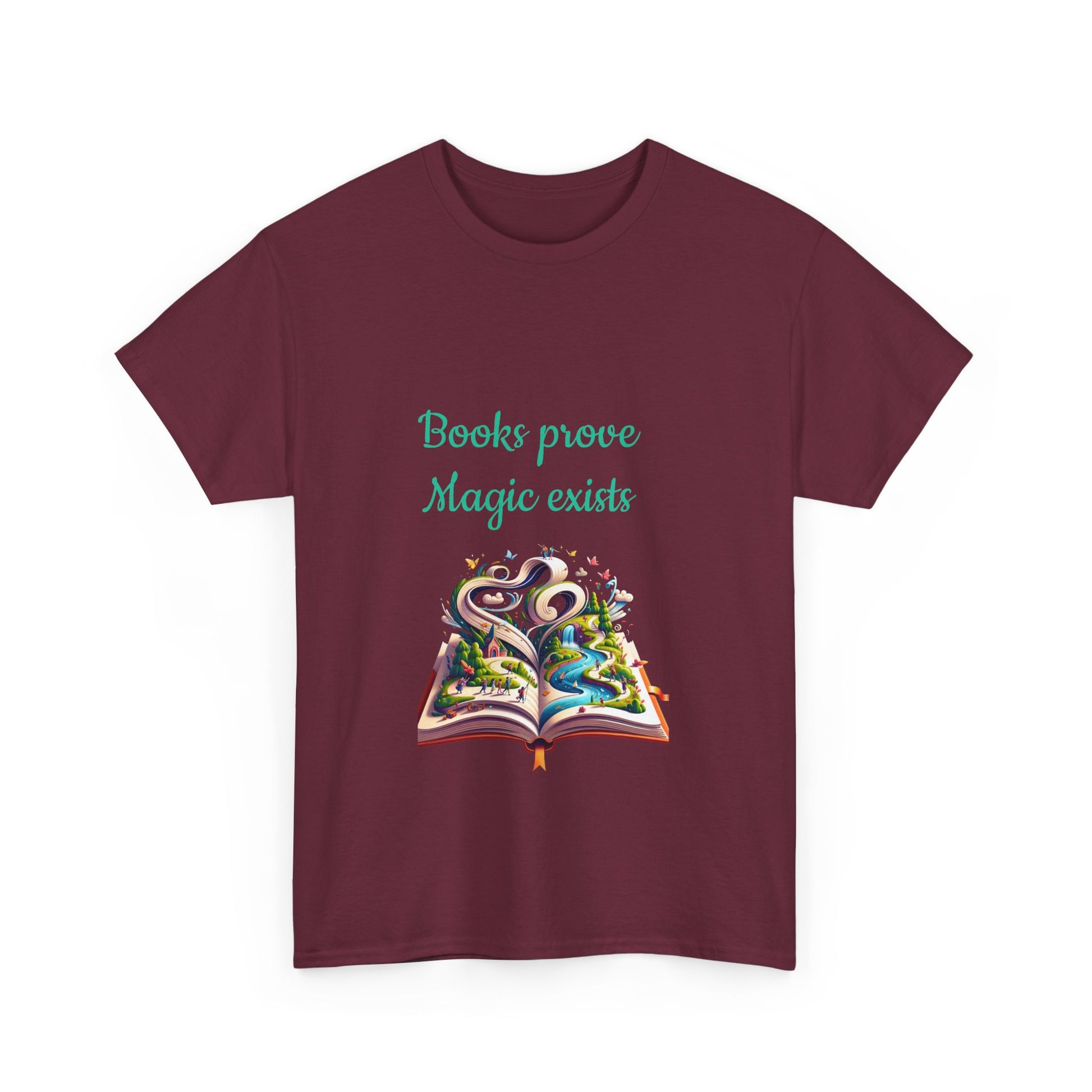 Book Lover's Unisex Heavy Cotton Tee - "Magic Exists" - The Dreamer's Bookshop.