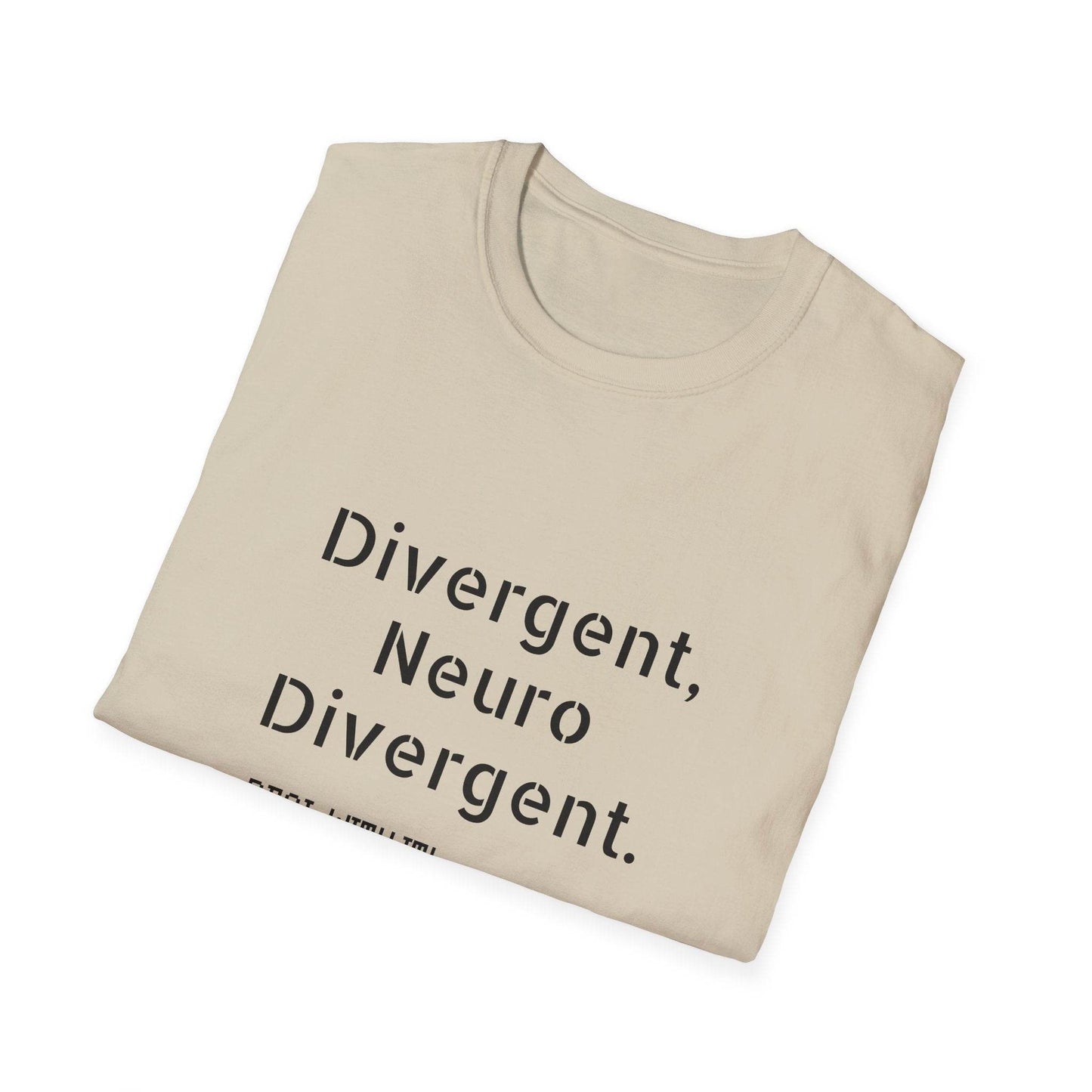 Divergent Neuro T-Shirt - Unisex Softstyle Tee for Neurodivergent Pride - The Dreamer's Bookshop.