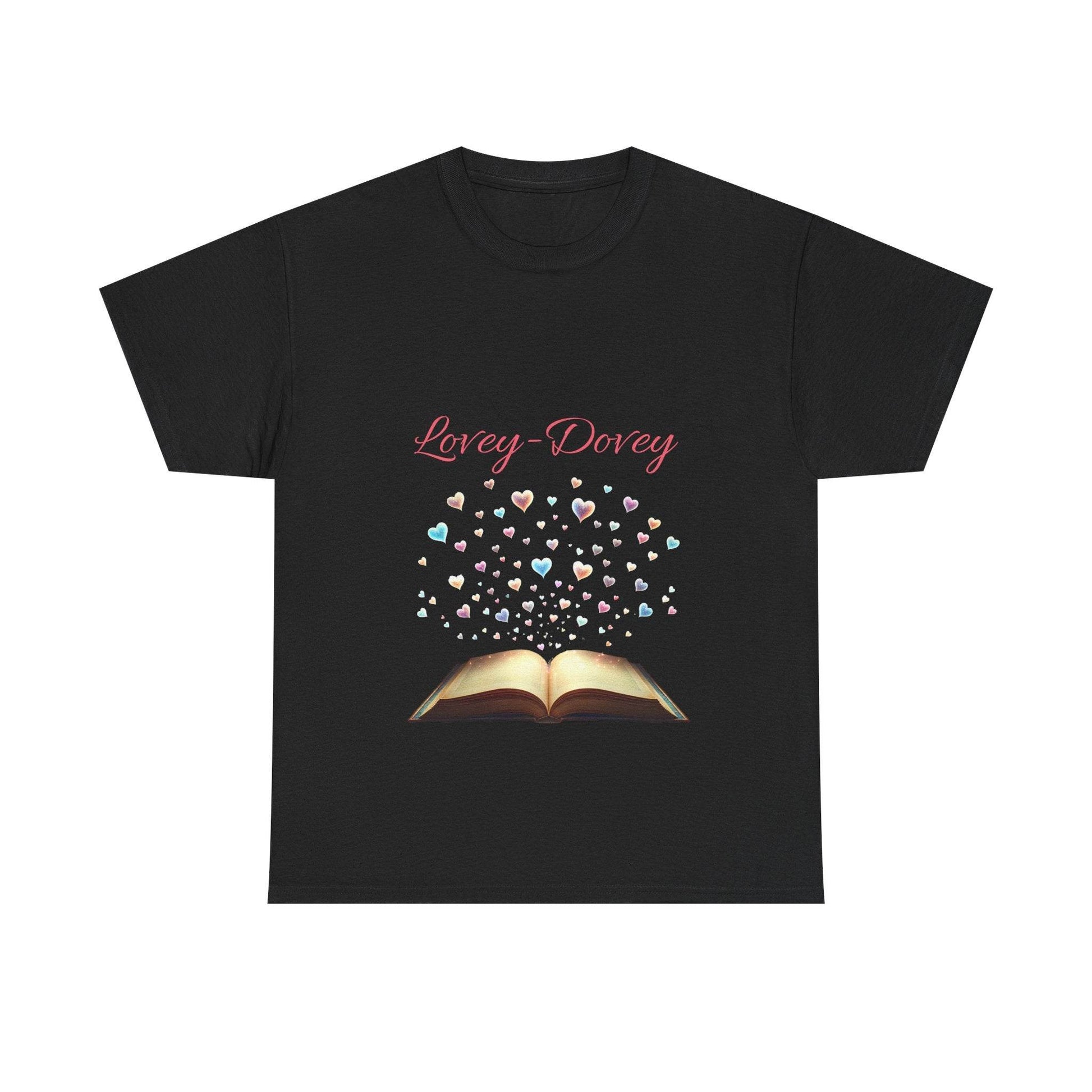 Lovey - Dovey - Unisex Heavy Cotton Tee - Sweet Romance - The Dreamer's Bookshop.