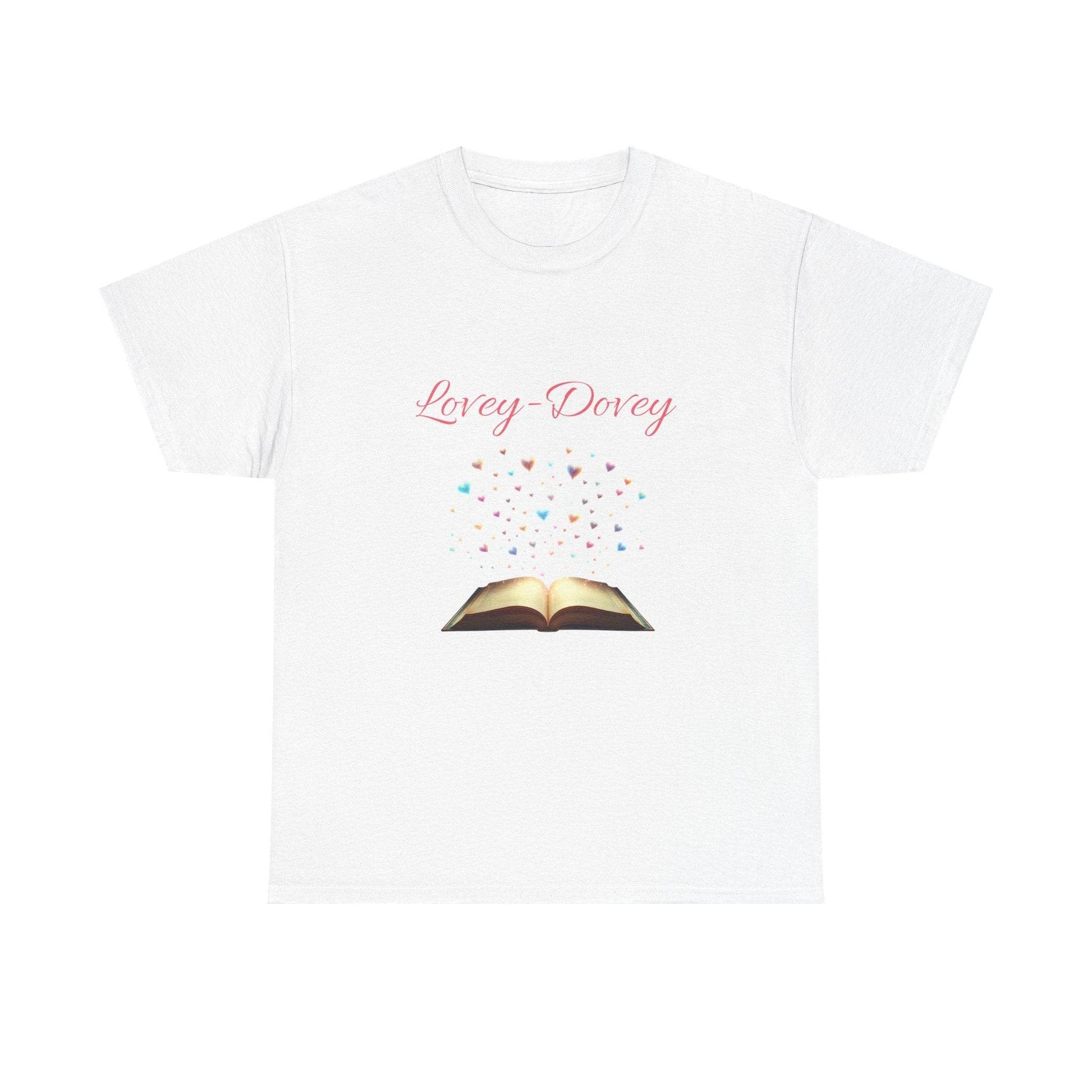 Lovey-Dovey - Graphic Tee - Unisex Heavy Cotton T-Shirt for Book Lovers - The Dreamer's Bookshop.