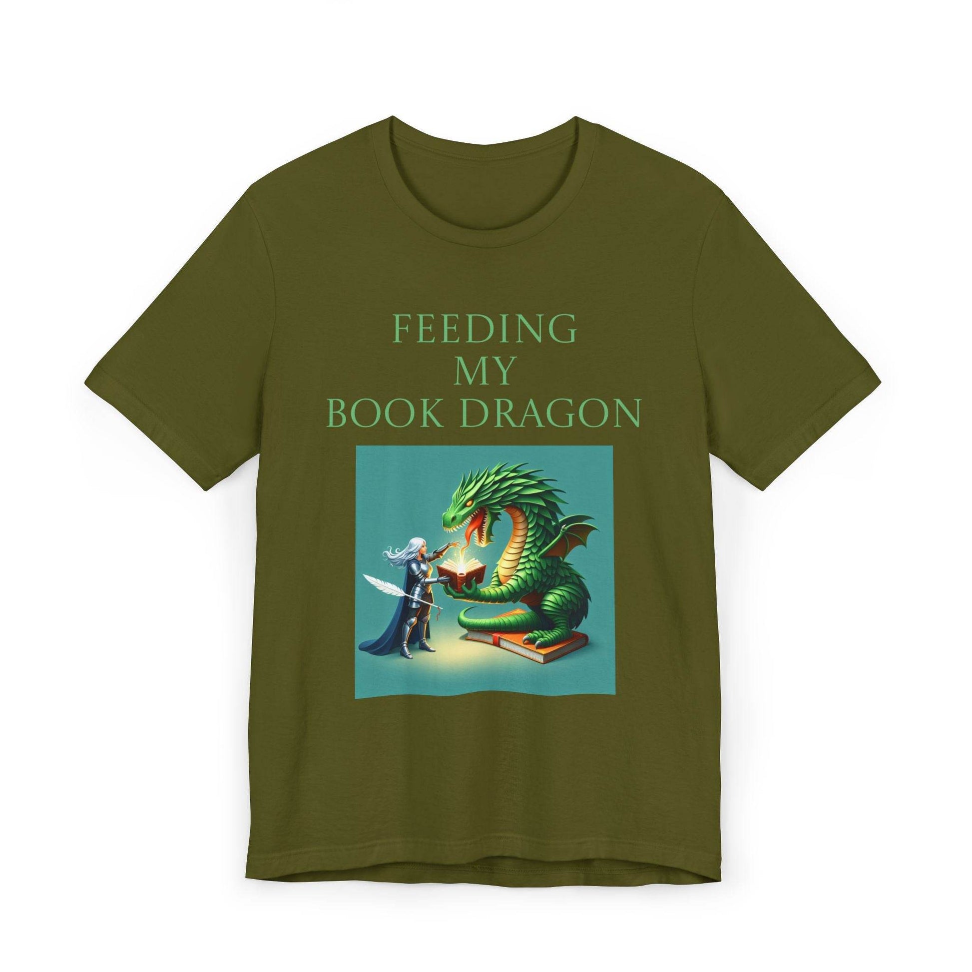 Unisex Jersey T-Shirt - Book Dragon - The Dreamer's Bookshop.