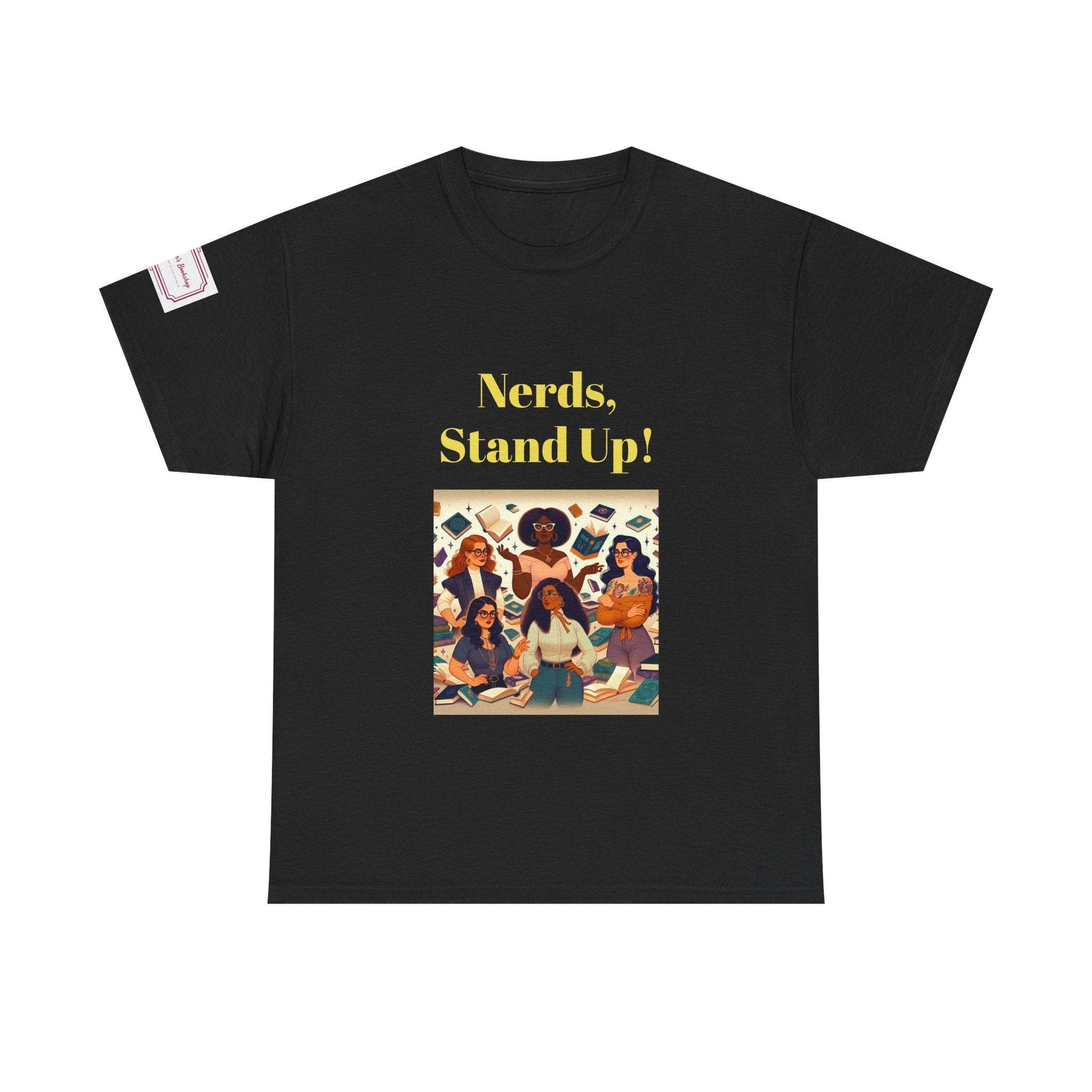 Nerds Stand Up - Graphic Unisex Heavy Cotton Tee - Book Lovers - The Dreamer's Bookshop.