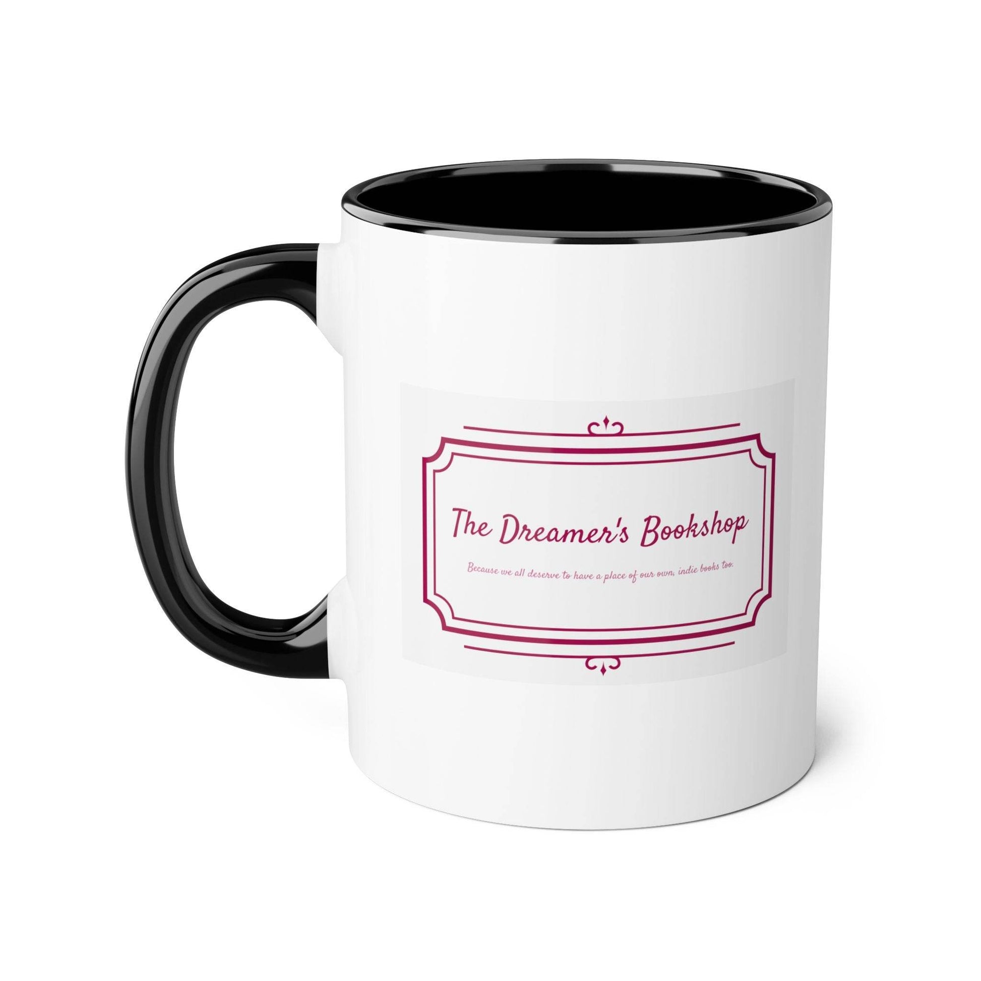 Personalized Dreamer's Bookshop Accent Mug - 11oz Coffee Cup for Book Lovers - The Dreamer's Bookshop.