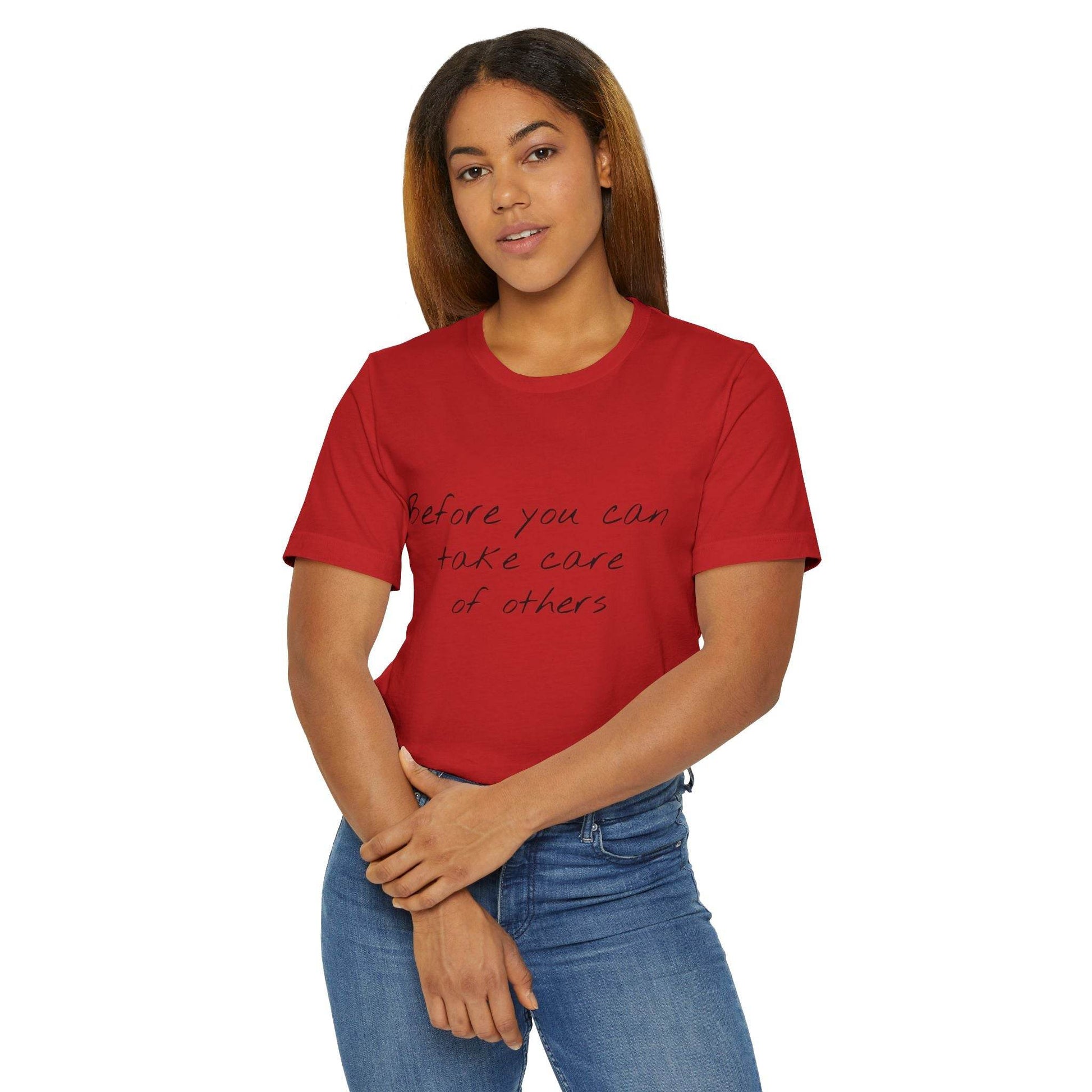 Unisex Jersey T-Shirt - 'Take Care' Inspirational - The Dreamer's Bookshop.