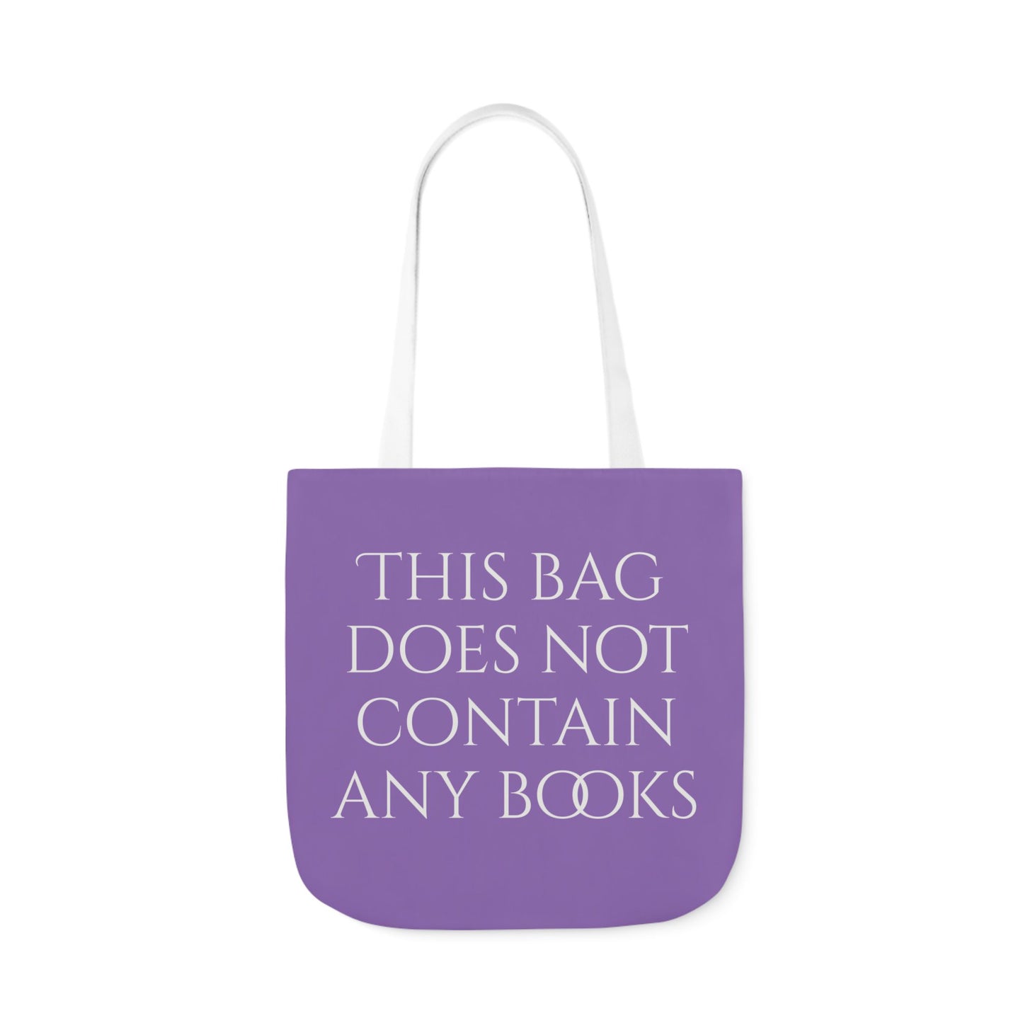 Funny Canvas Tote Bag - "This Bag Does Not Contain Any Books" - 5-Color Straps - The Dreamer's Bookshop.