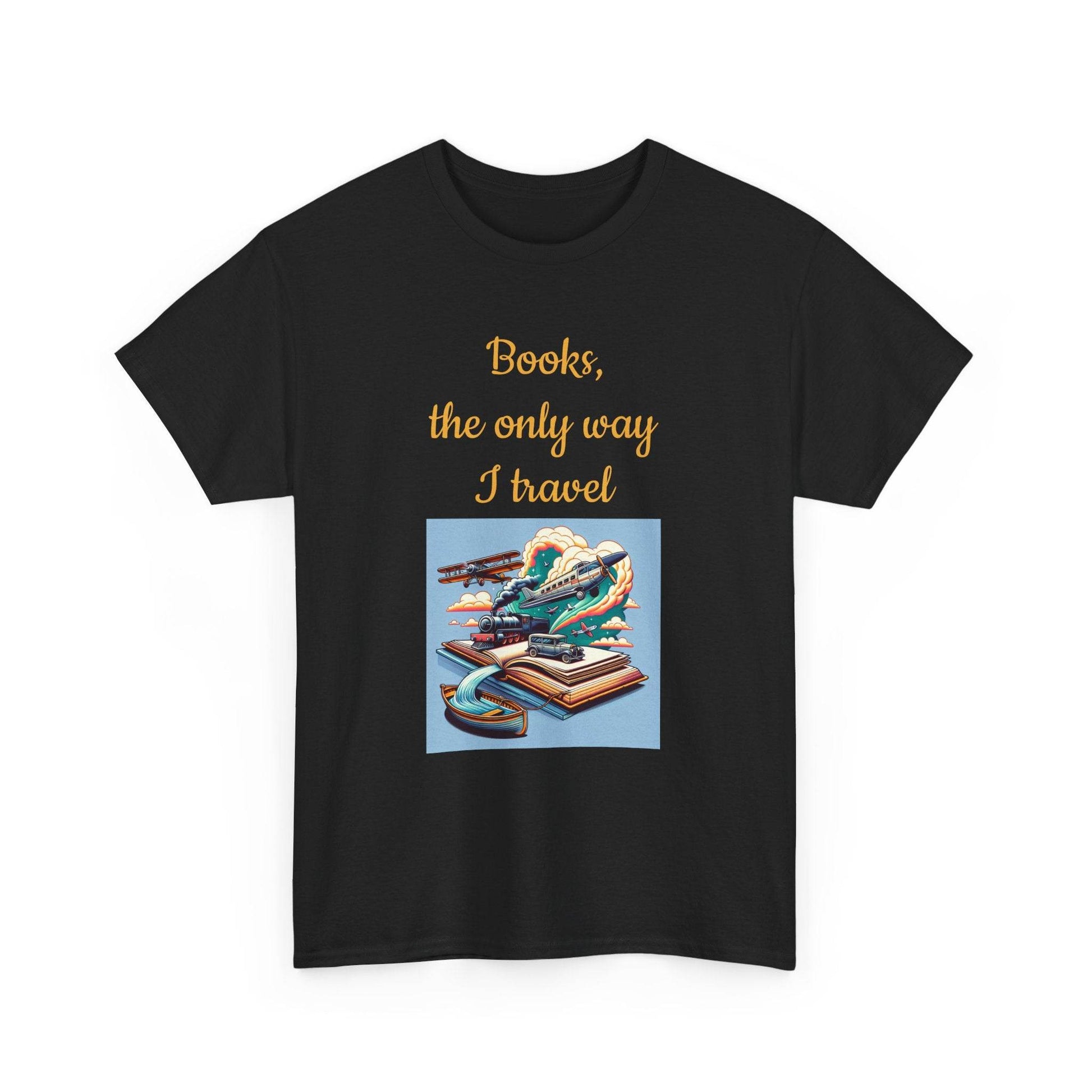Travel - Unisex Heavy Cotton Tee for Book Lovers - The Dreamer's Bookshop.