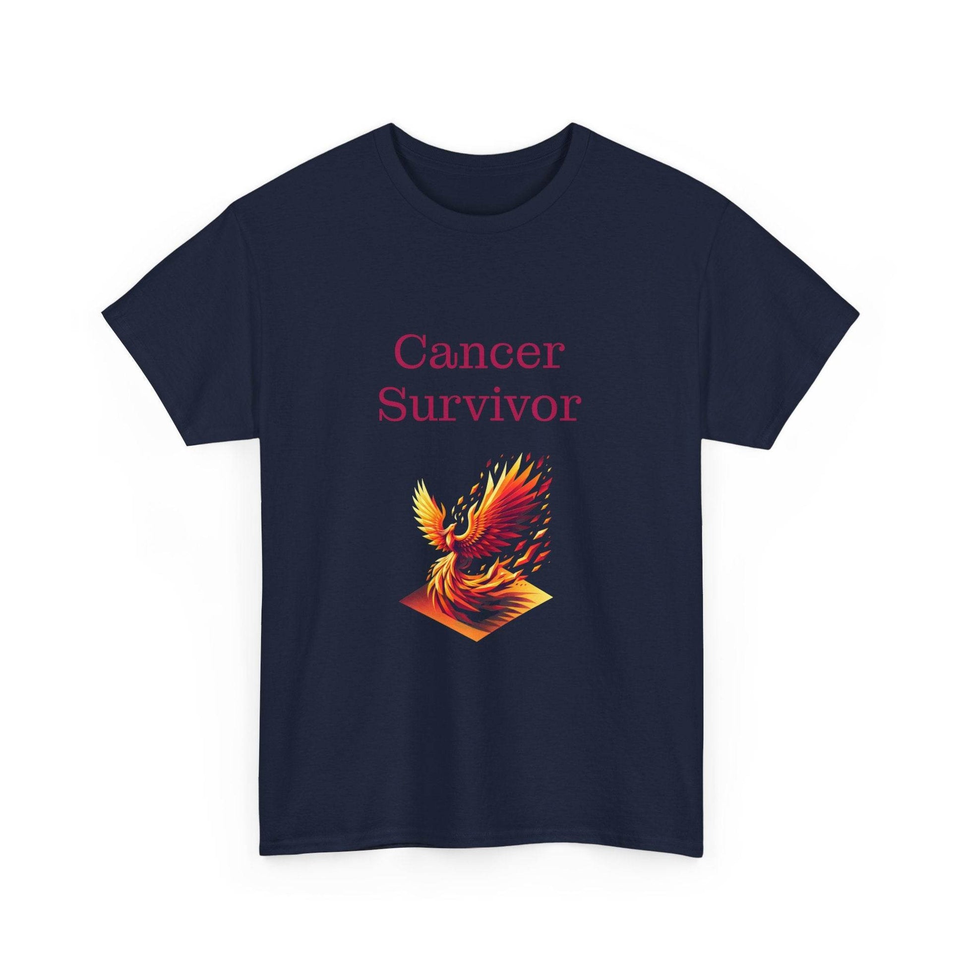 Cancer Survivor Unisex Heavy Cotton Tee - Inspirational Battle T-Shirt - The Dreamer's Bookshop.