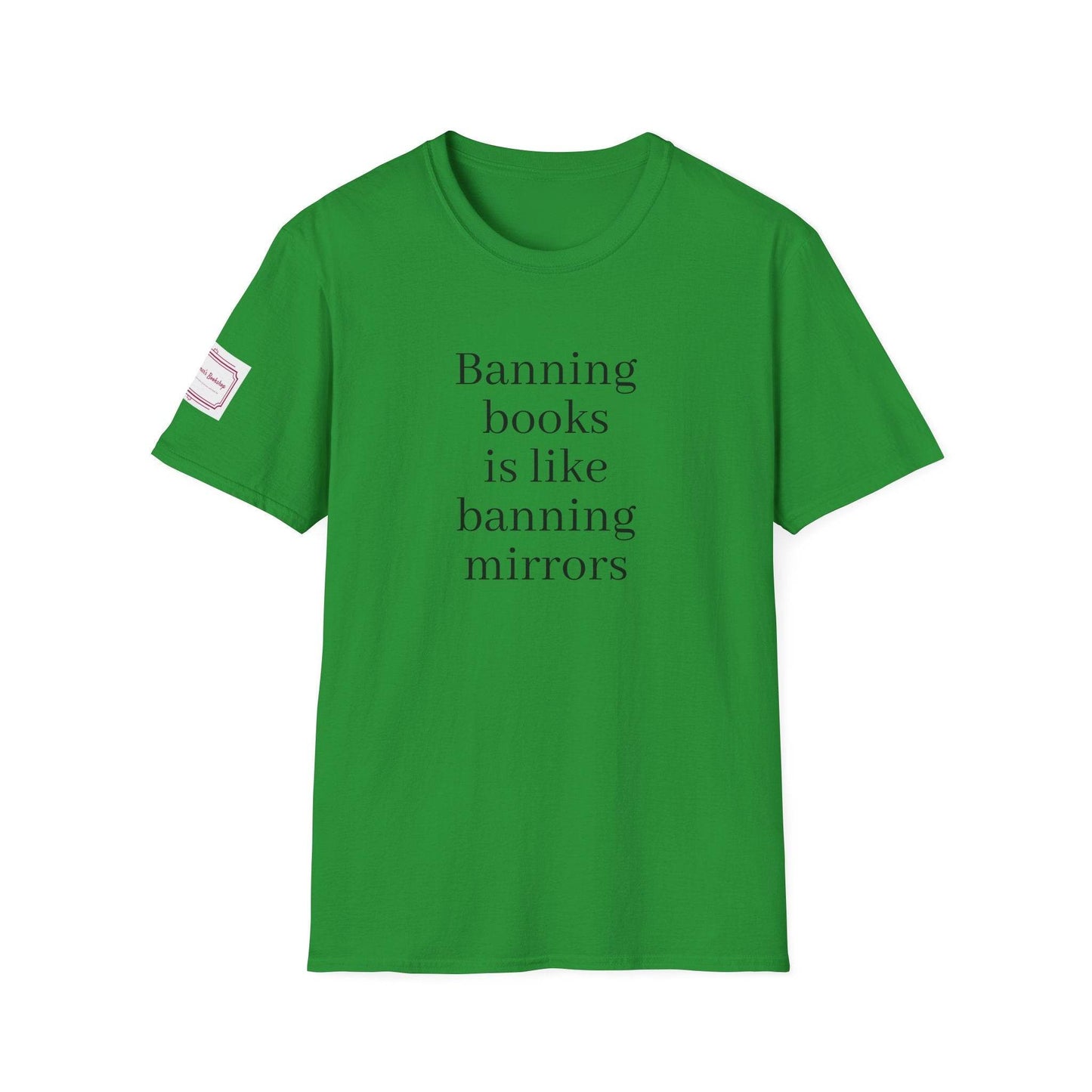 Inspirational Unisex Softstyle T-Shirt - 'Banning Books' Motivational Design - The Dreamer's Bookshop.