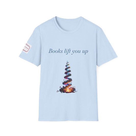 Inspirational Unisex T-Shirt - Books Lift You Up - The Dreamer's Bookshop.