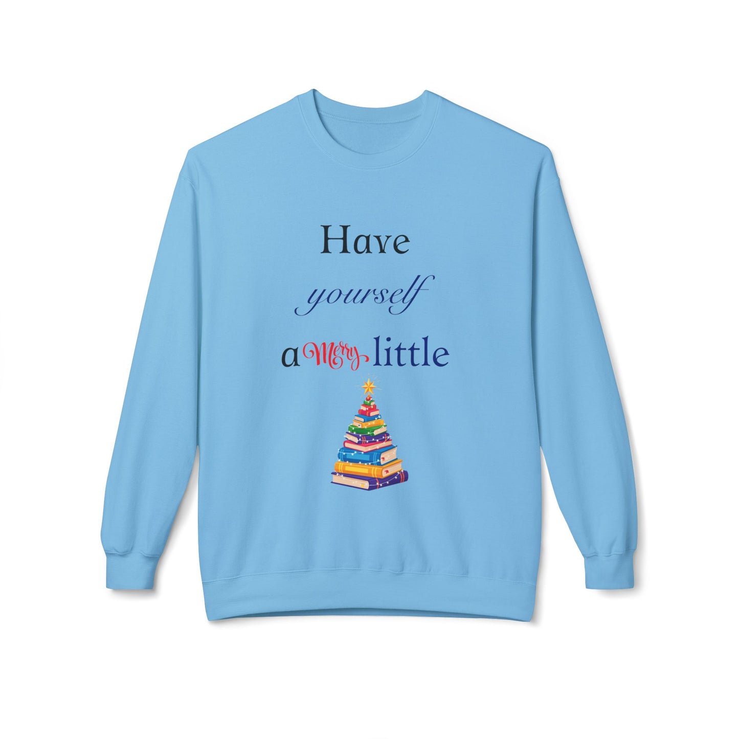 A Merry Little Bookmas - Fleece Crewneck Sweatshirt - Unisex Midweight